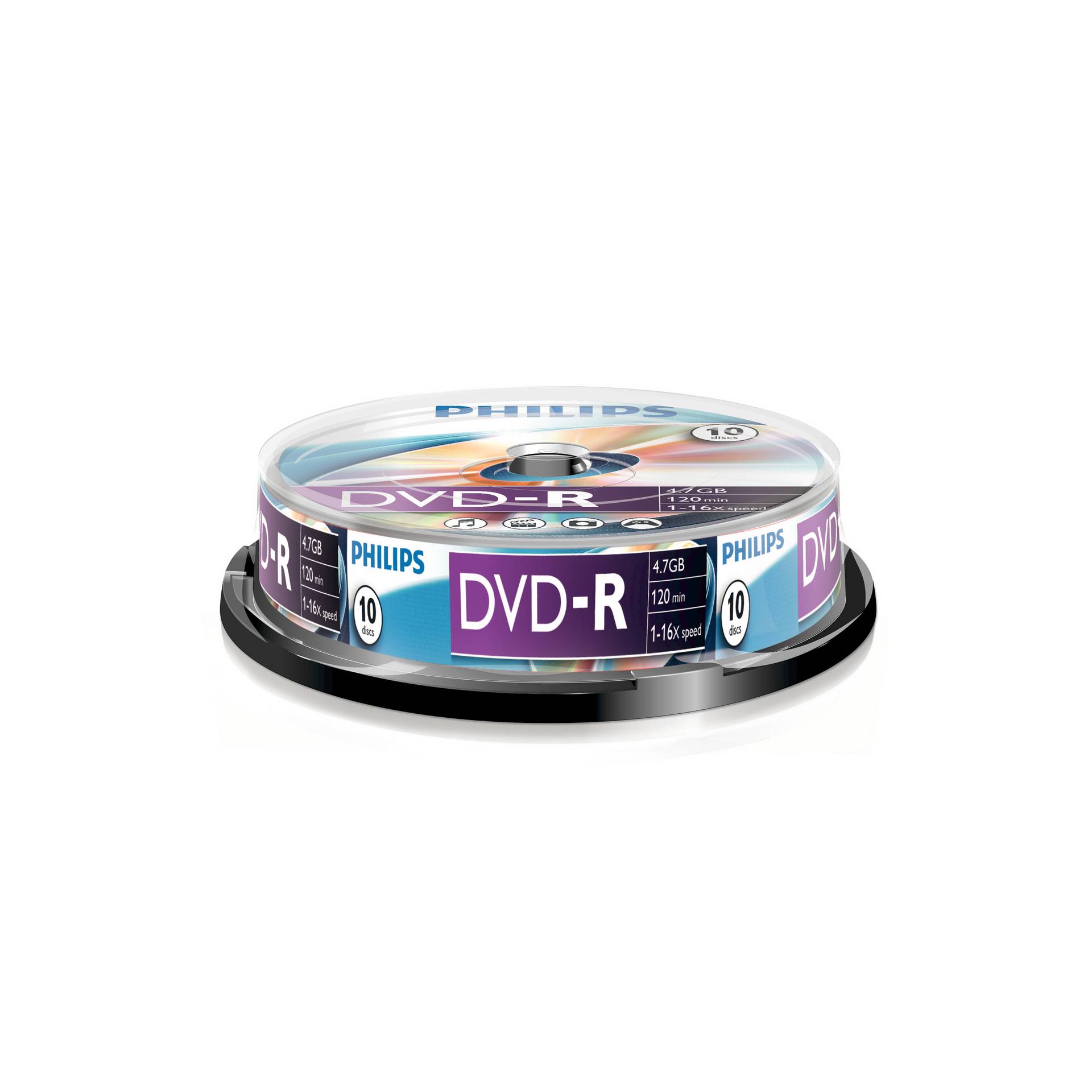 1x10 Philips DVD-R 4,7GB 16x SP