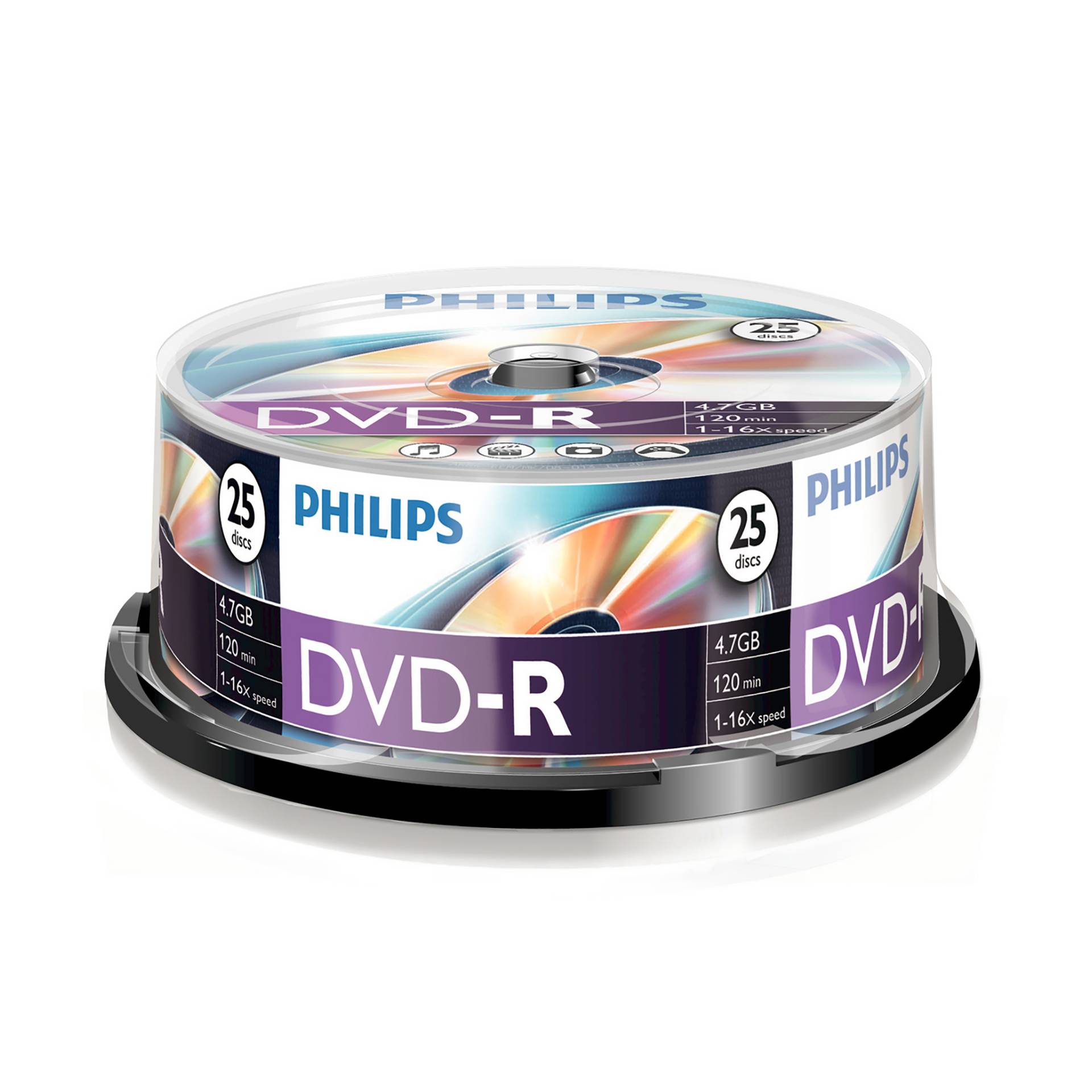 1x25 Philips DVD-R 4,7GB 16x SP