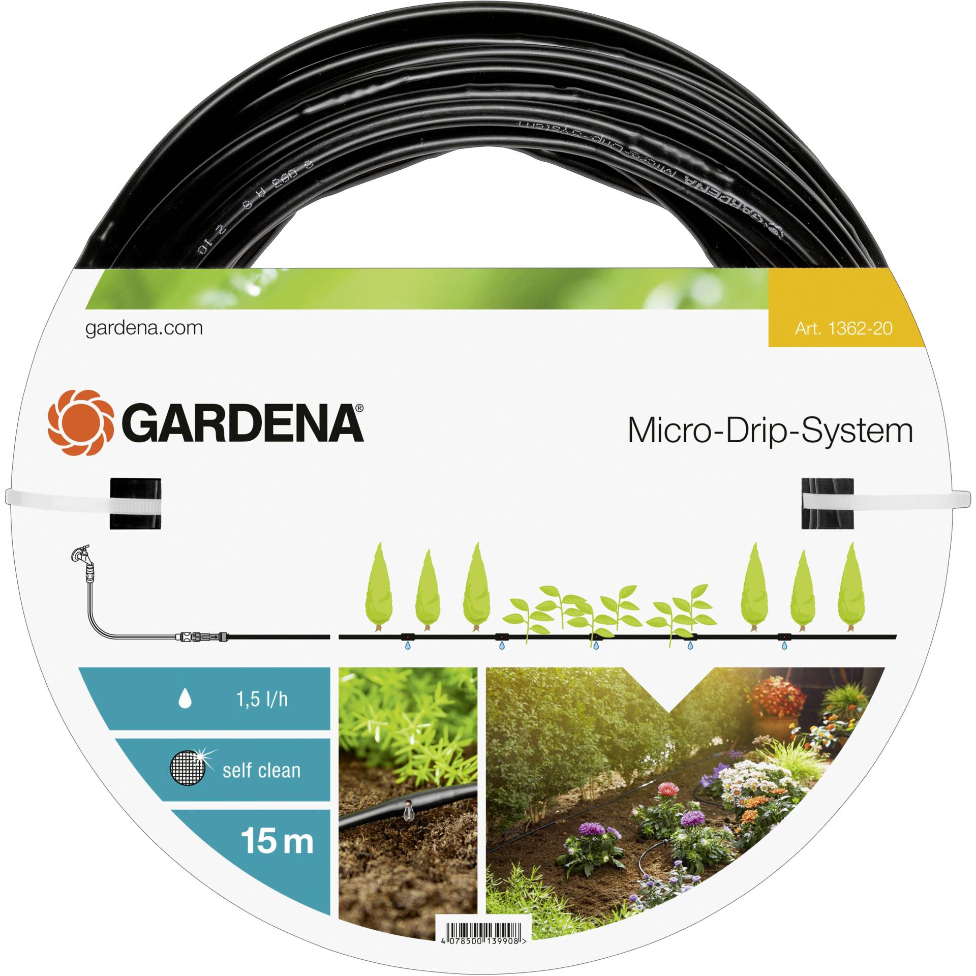 Gardena Micro-Drip-System gocc. 4,6 mm (3/16), 1,5 l/h, 15 m