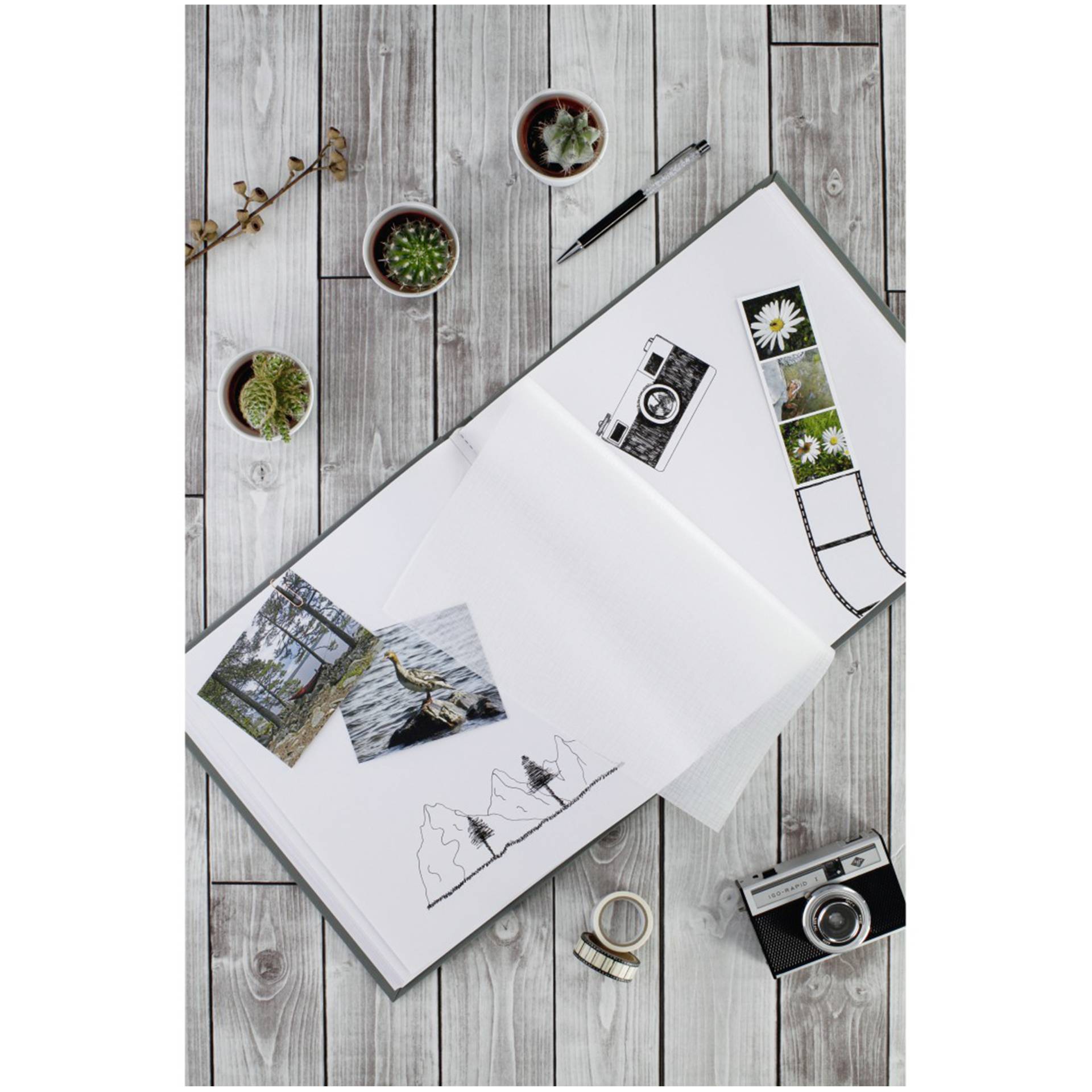 Hama Fine Art Jumbo-Album  30x30 80 pagine bianche, grigio 2