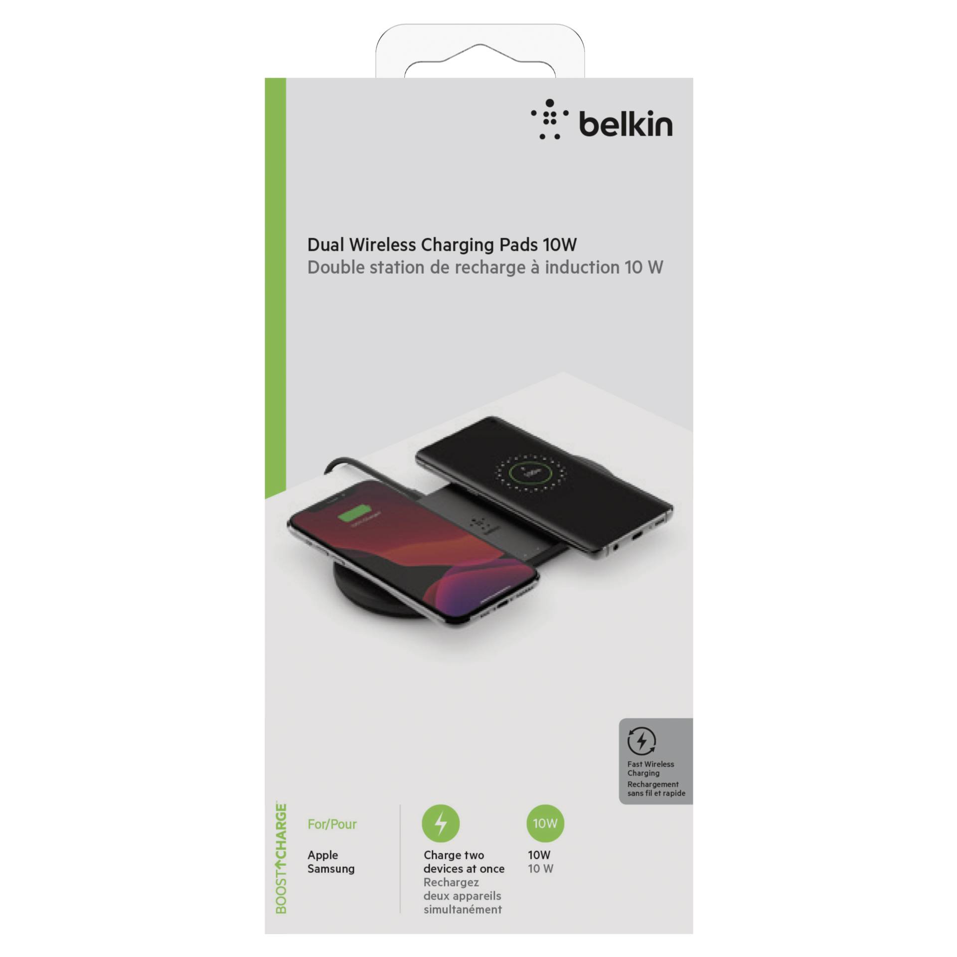 Belkin Dual wirel. Charging Pad 2x10W Aliment. nero WIZ002vf