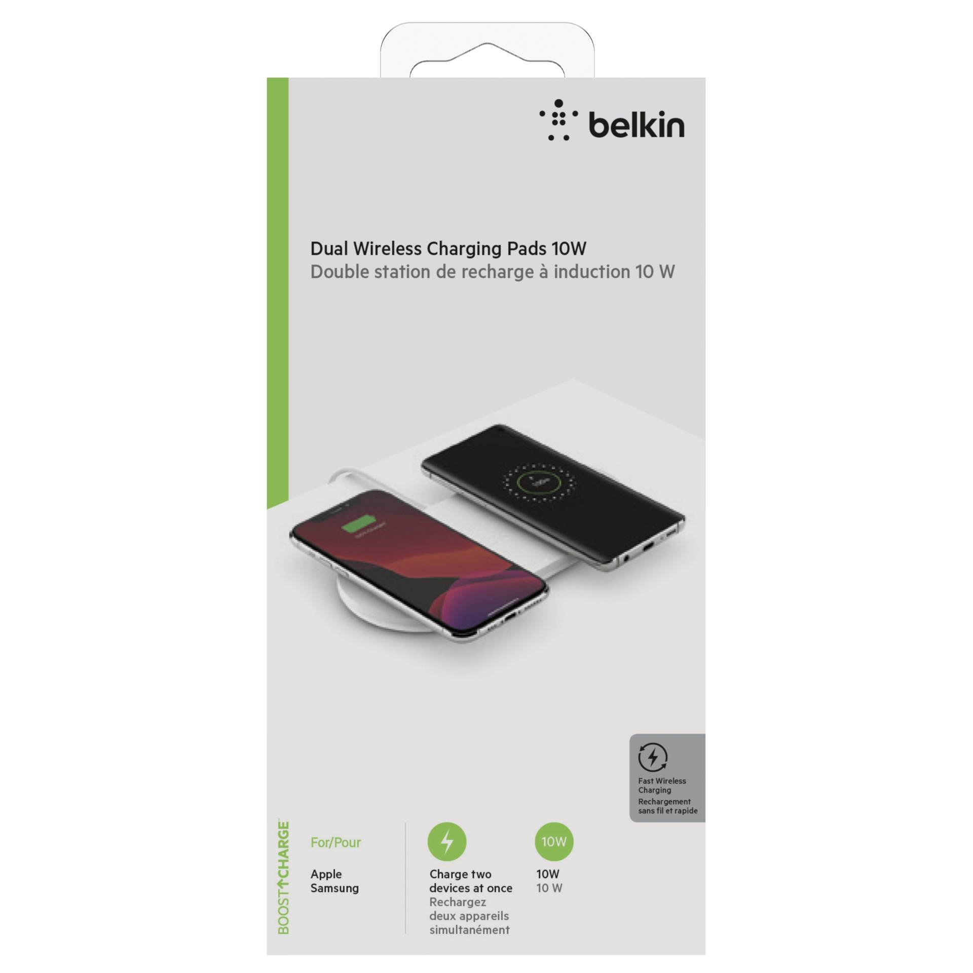 Belkin Dual wirel. Charging Pad 2x10W Aliment. bian. WIZ002v