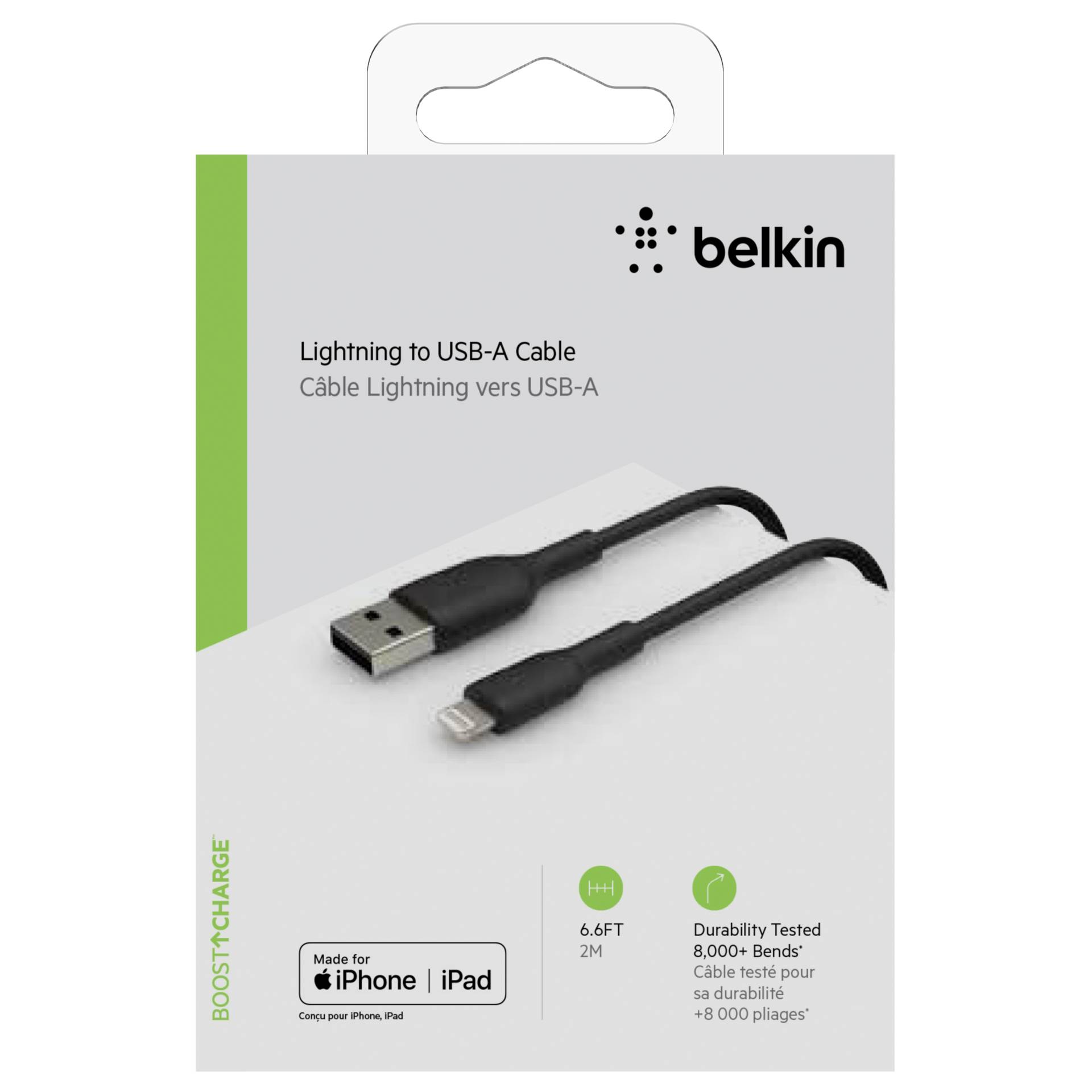 Belkin cavo ric./sinc. Lightning 2m, PVC, nero, cert. mfi