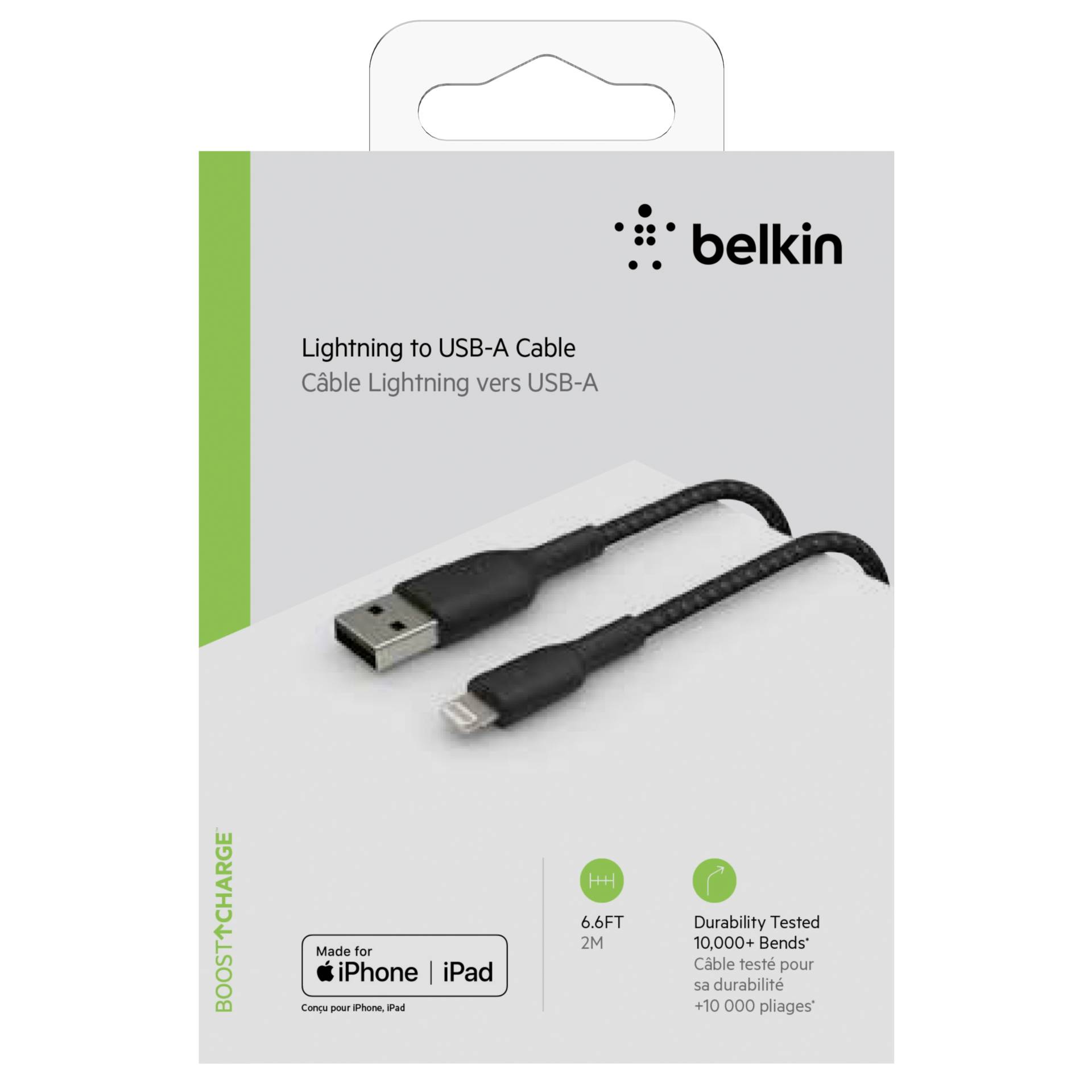 Belkin cavo ric./sinc. Lightning 2m, rivestito, cert. mfi, n