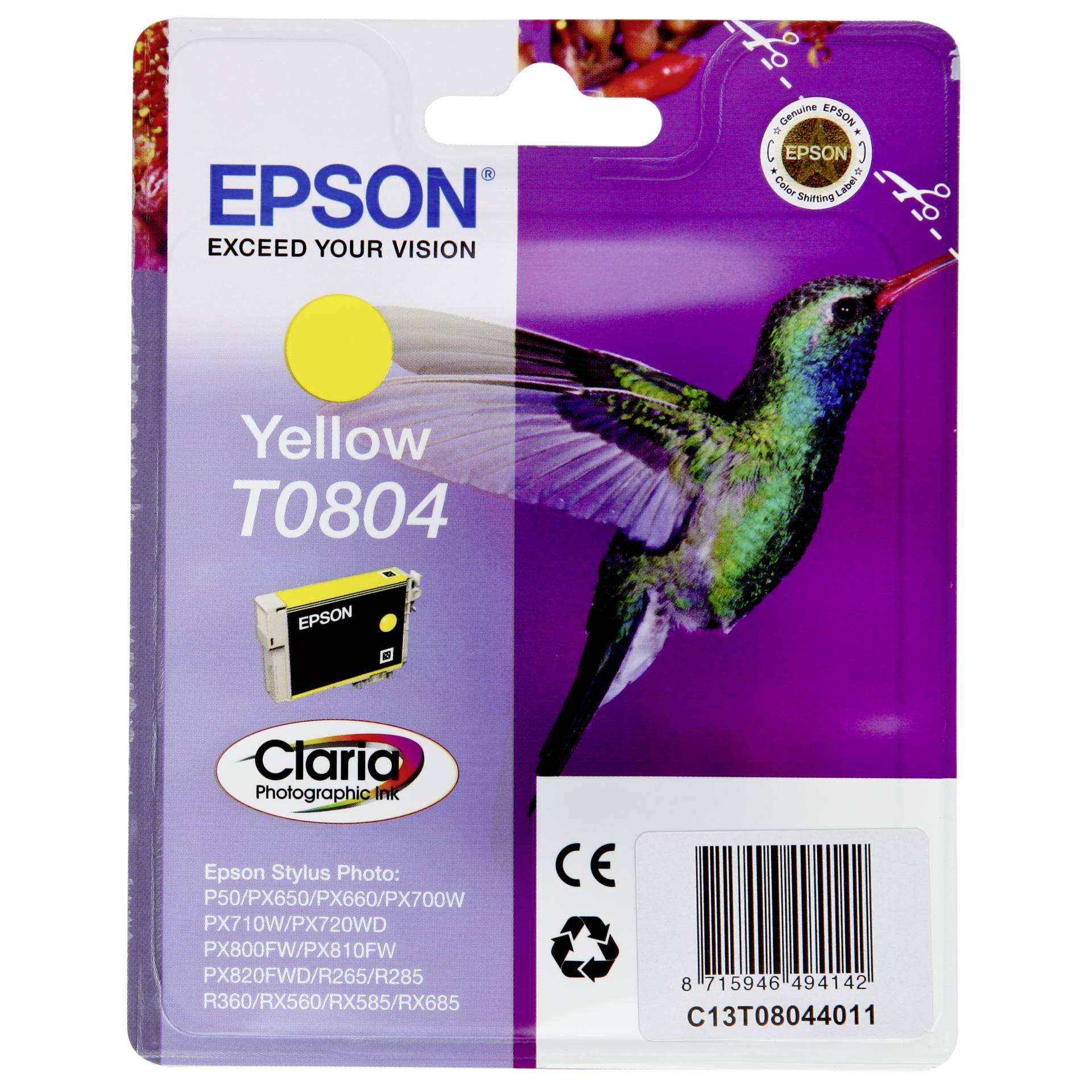 Epson cartuccia     giallo T 080                     T 0804