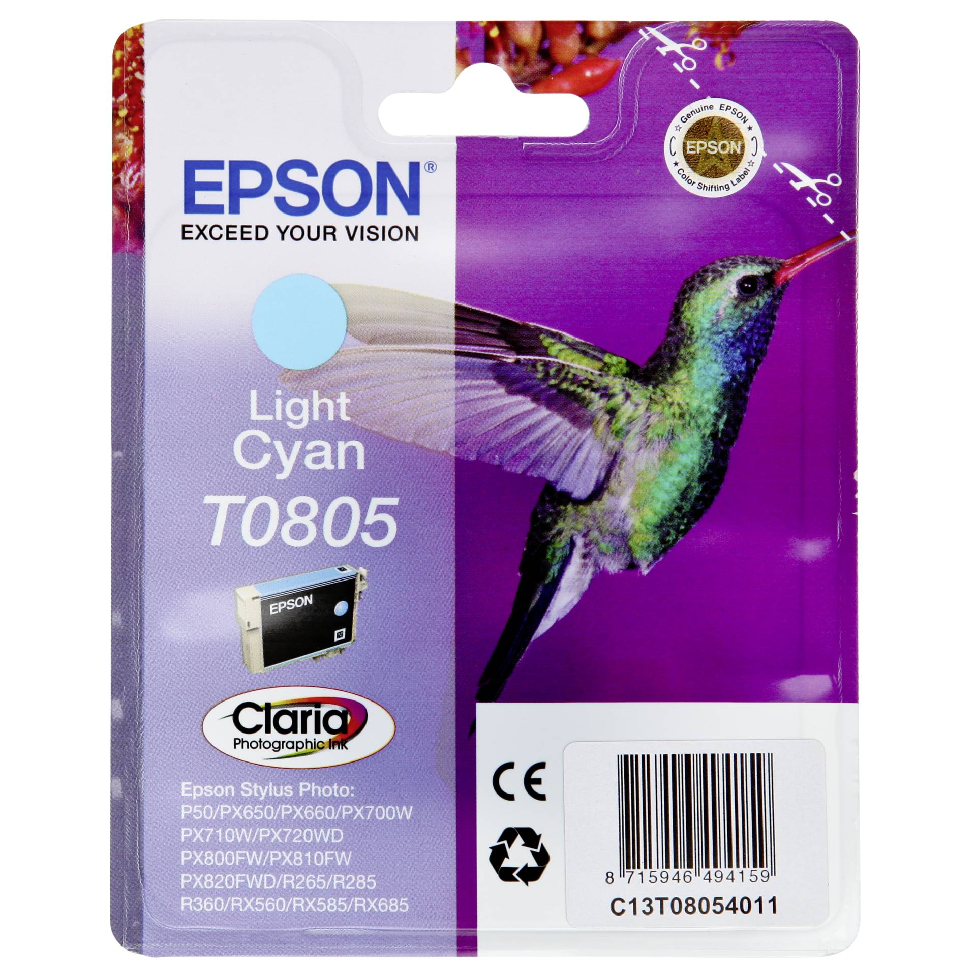 Epson cartuccia     ciano chiaro T 080                     T
