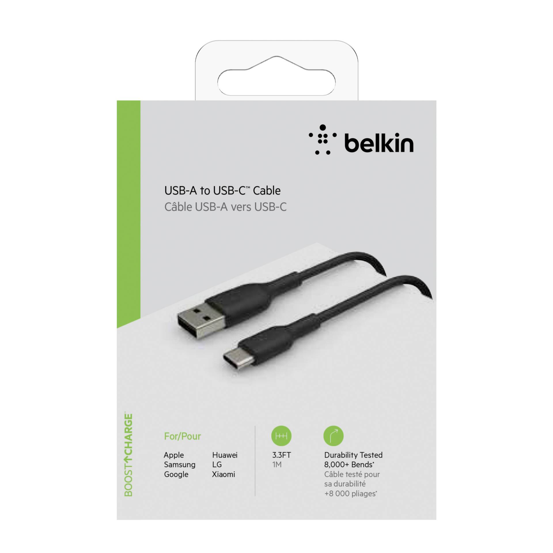 Belkin USB-C/USB-A cavo 1m PVC, nero CAB001bt1MBK