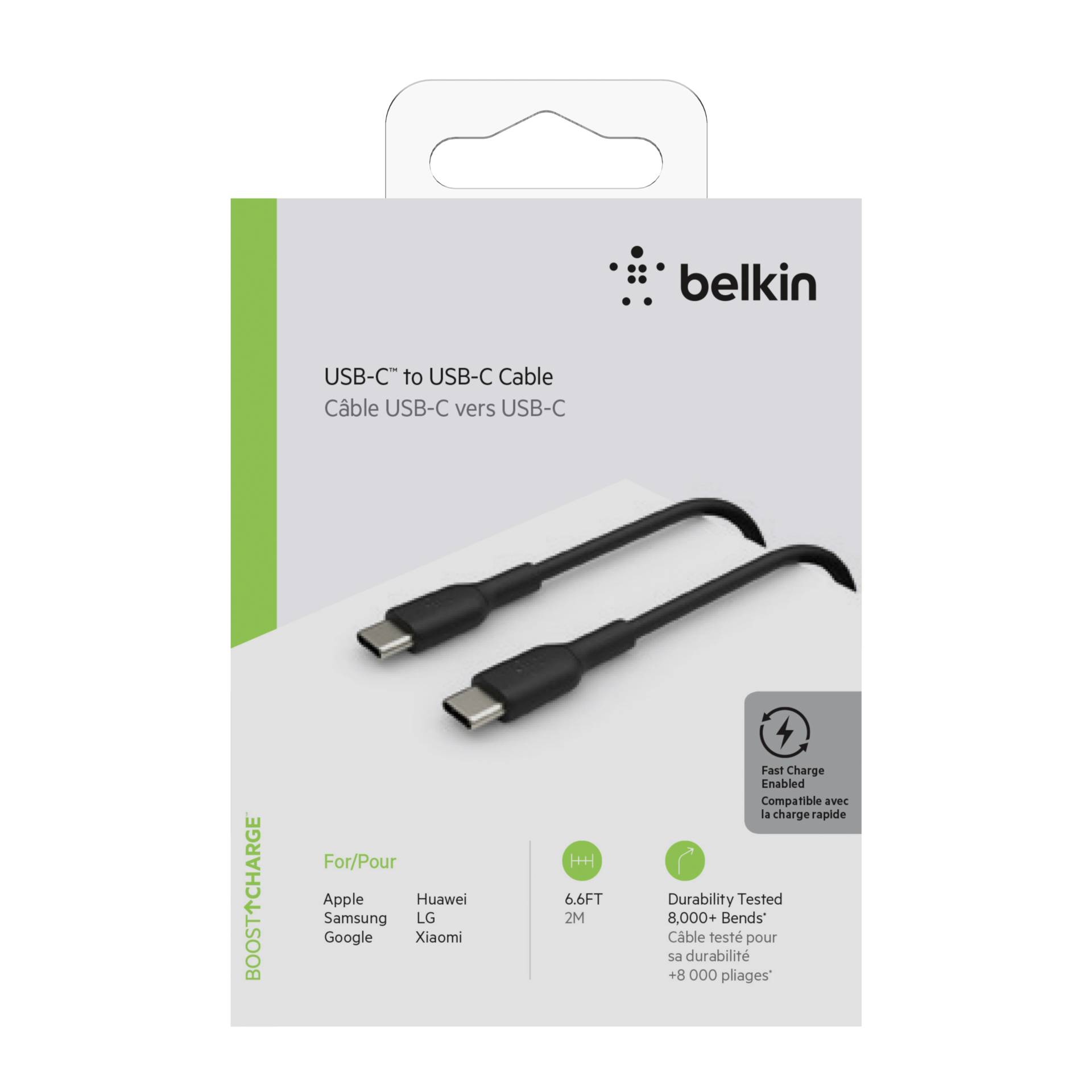 Belkin USB-C/USB-C cavo 2m PVC, nero CAB003bt2MBK