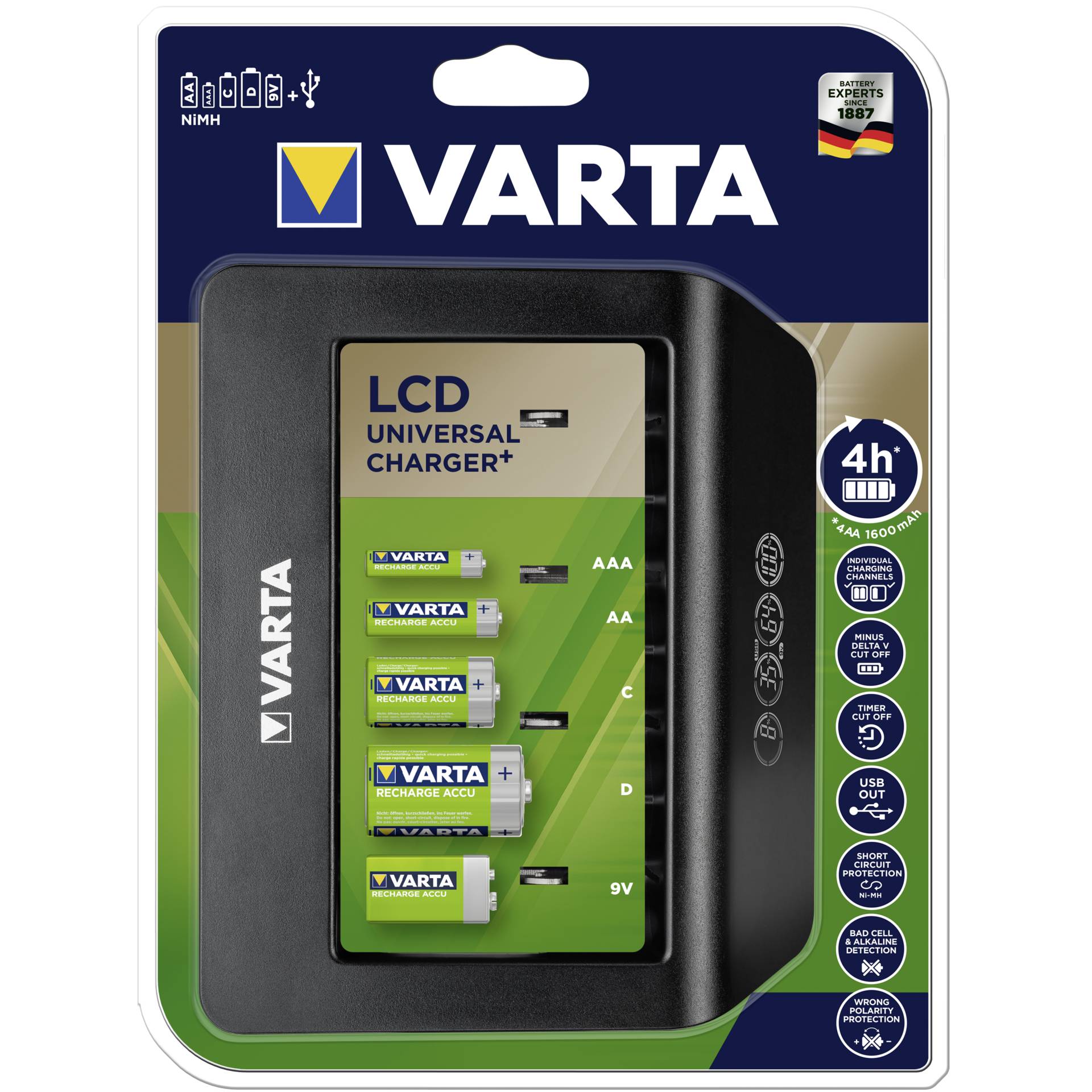 Varta LCD Universal Charger+ caricatore senza batteria