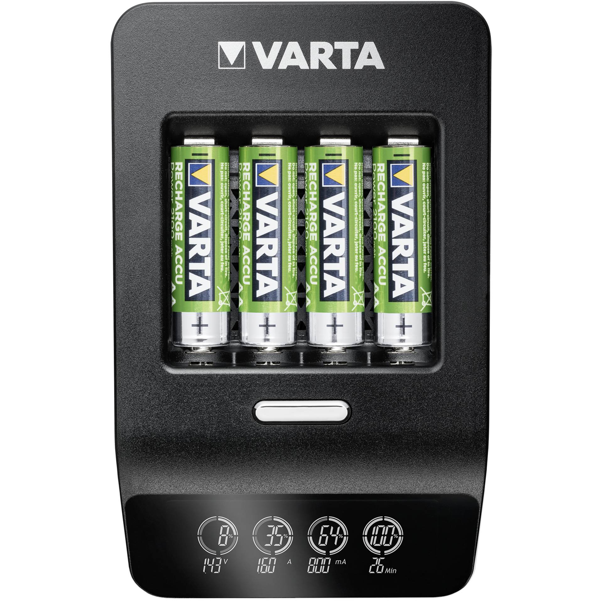 Varta LCD Ultra Fast Charger+ incl. 4 Batt. 2100 mAh AA + 12