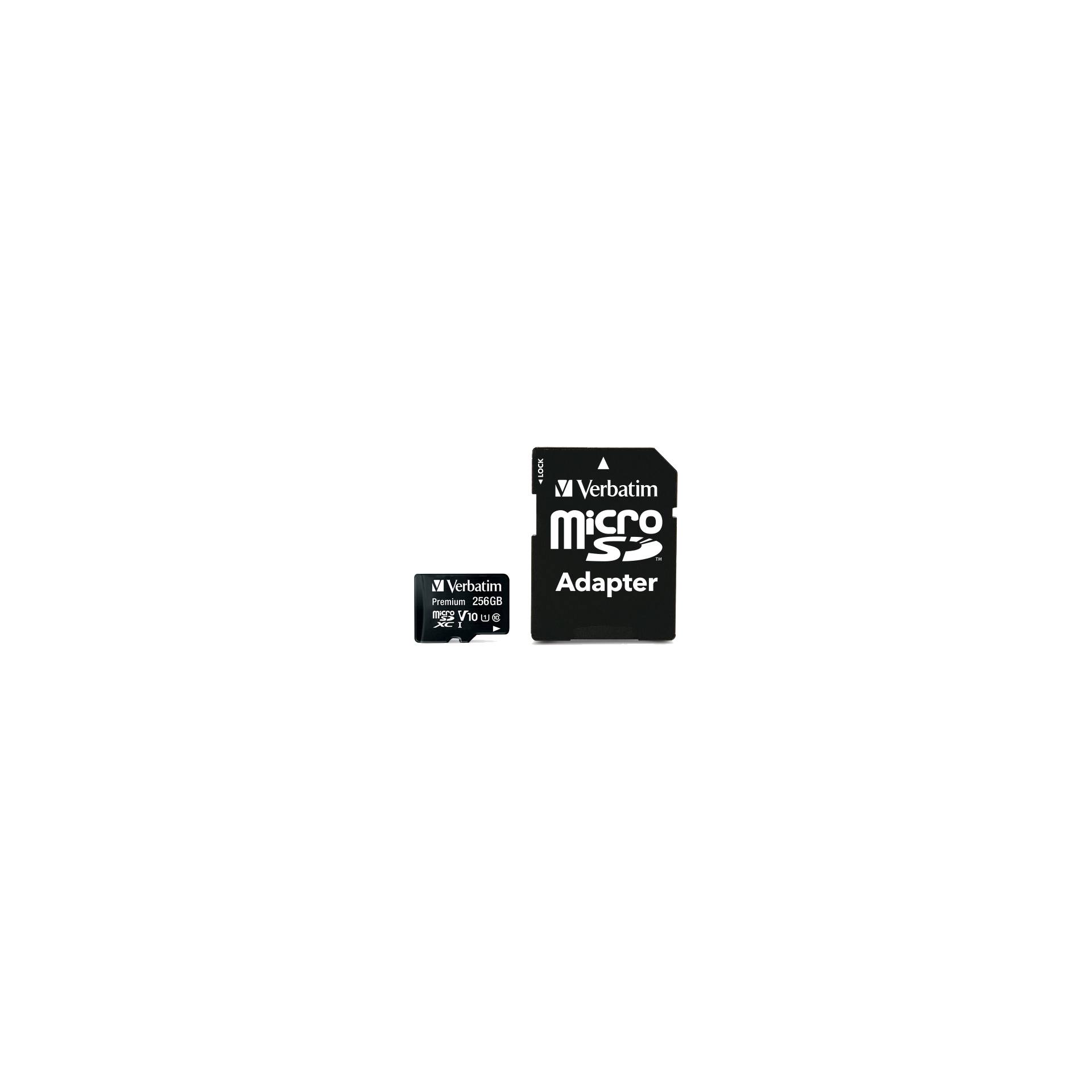 Verbatim microSDXC         256GB Class 10 UHS-I incl adatt.