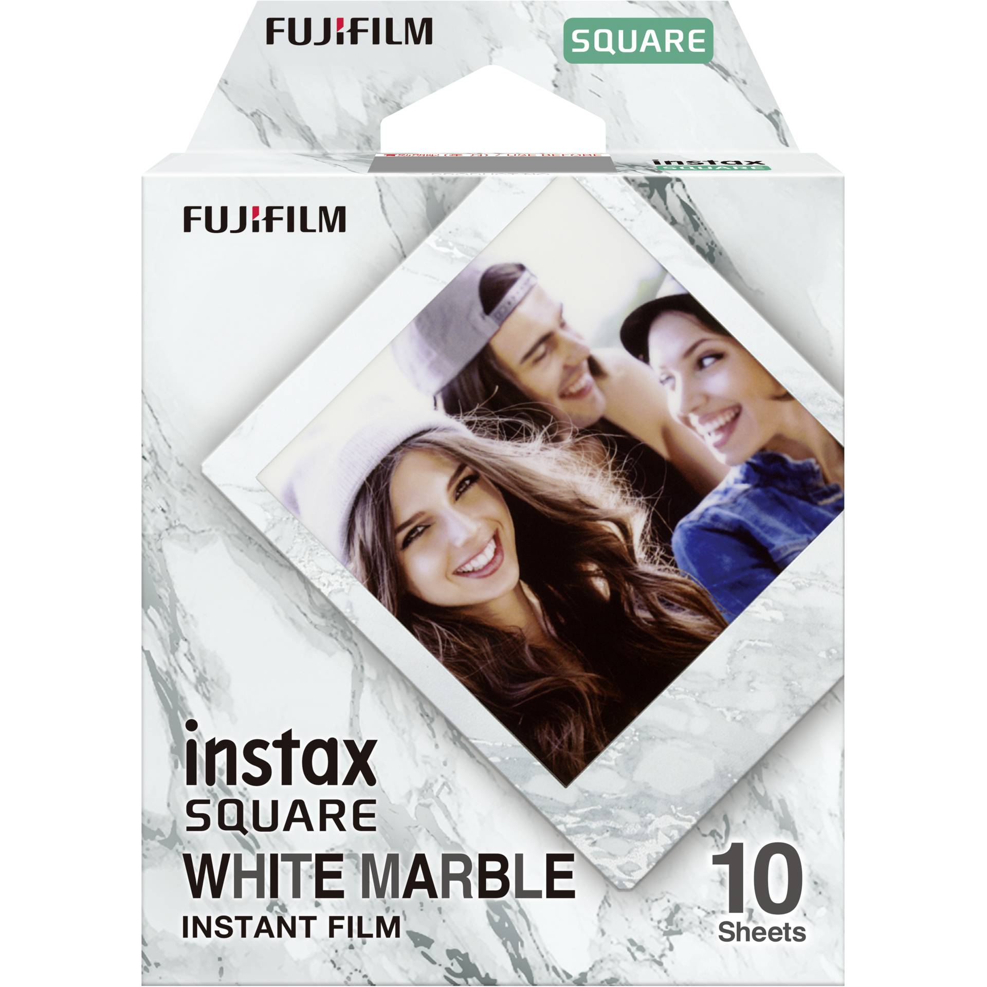 1 Fujifilm instax Square Film bianco marble