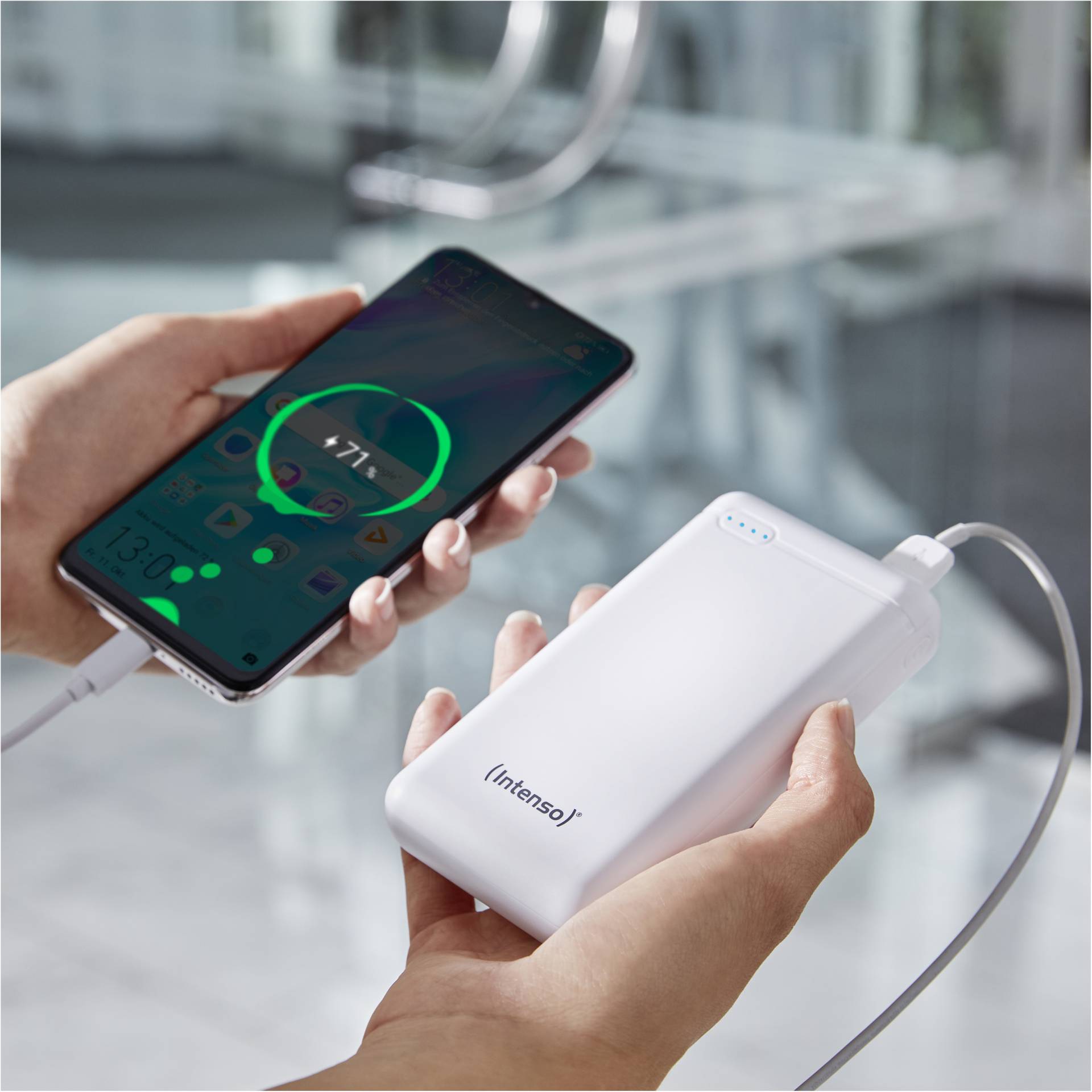 Intenso Powerbank XS20000 bian. 20000 mAh incl. USB-A to tip