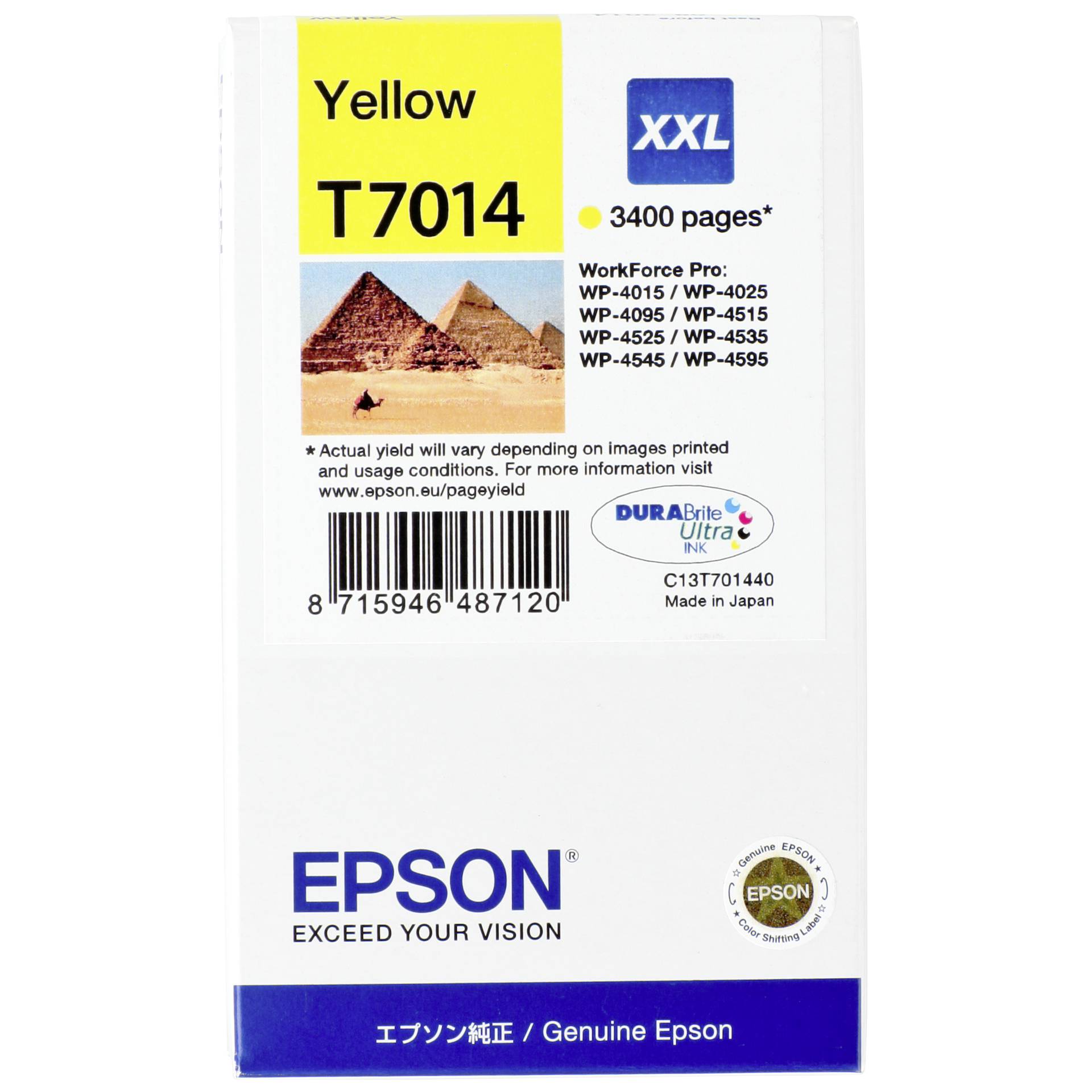 Epson cartuccia     XXL giallo T 701 WorkForce Pro       T 7