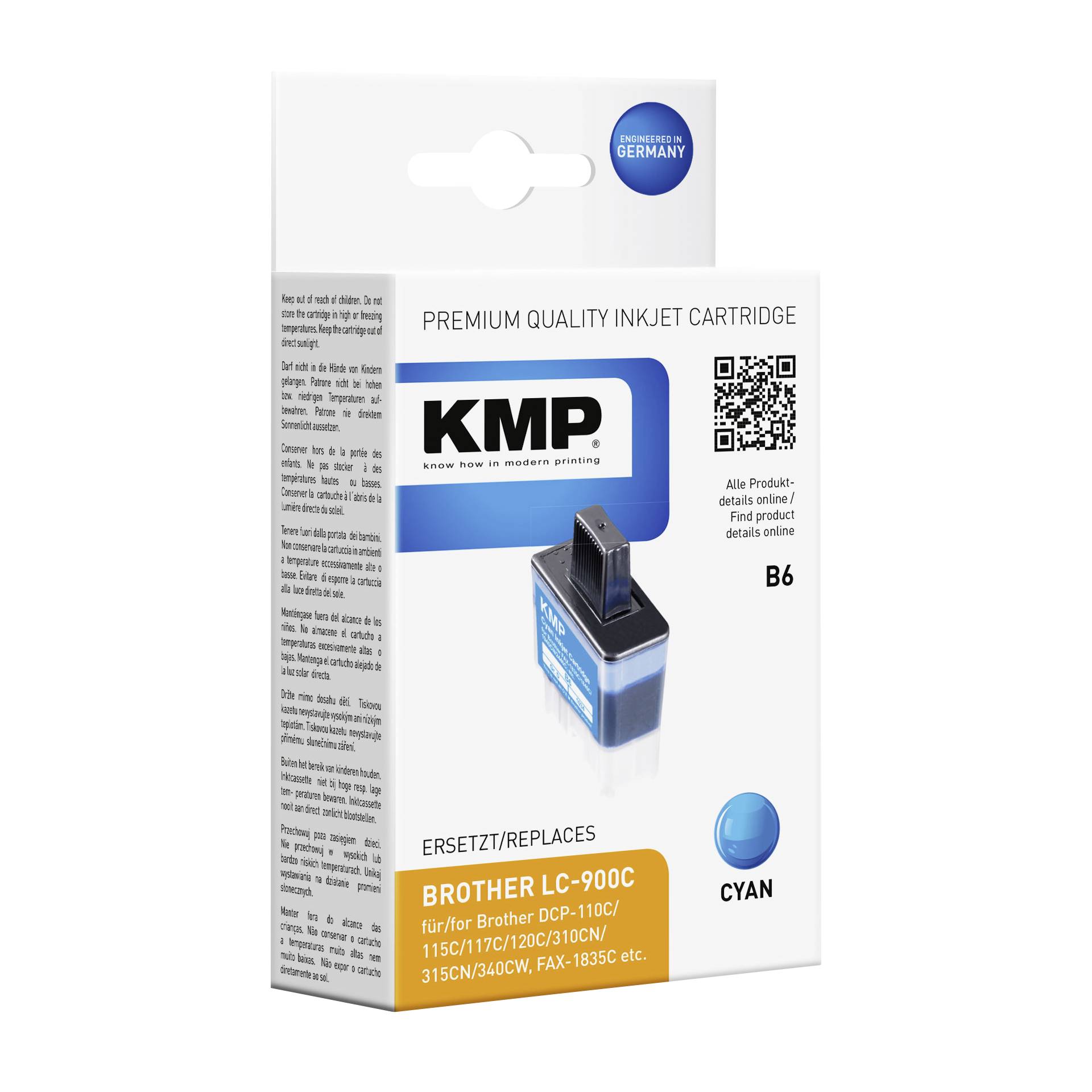 KMP B6 cartuccia     ciano compatibile con Brother LC-900 C