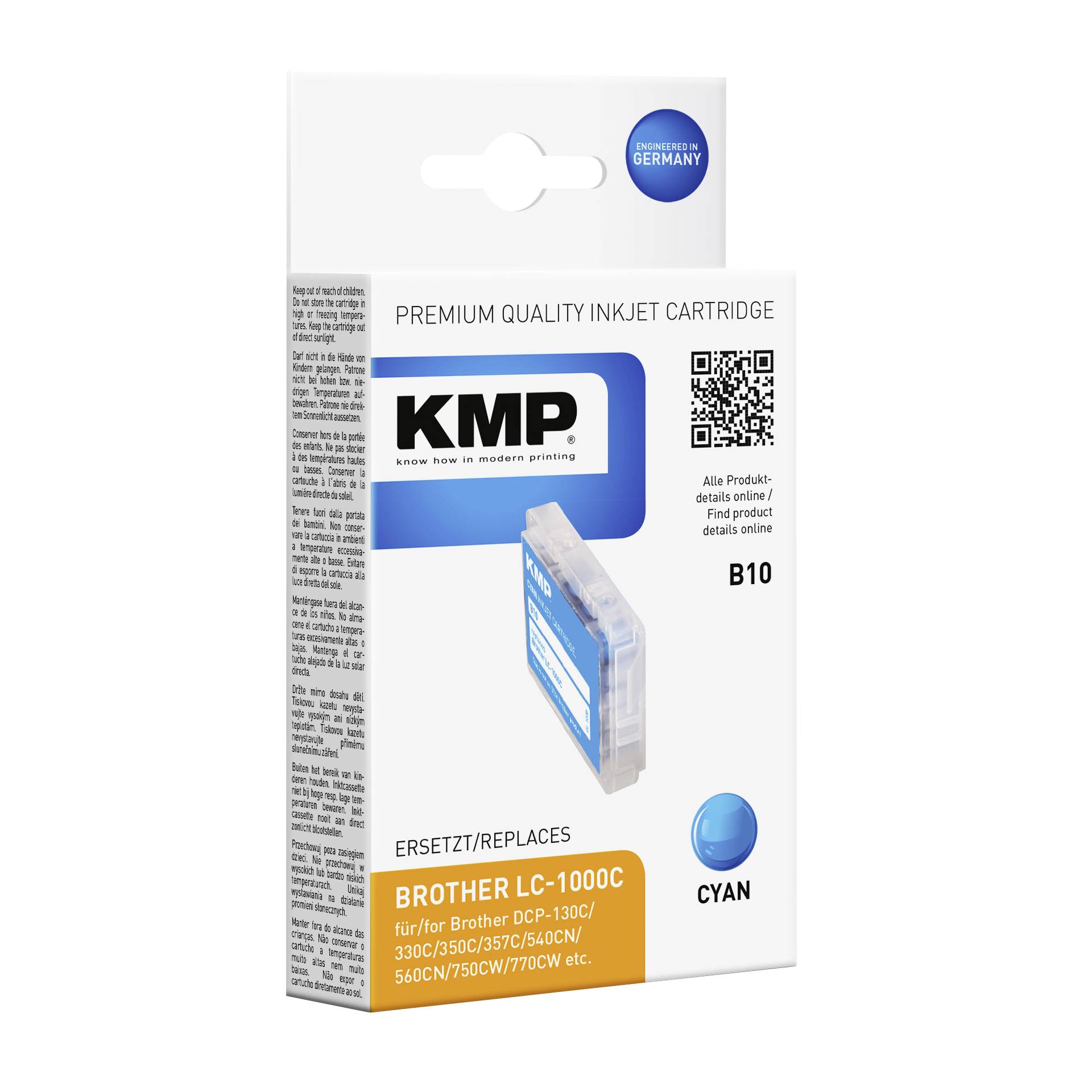 KMP B10 cartuccia     ciano compatibile con BrotherLC-1000 C