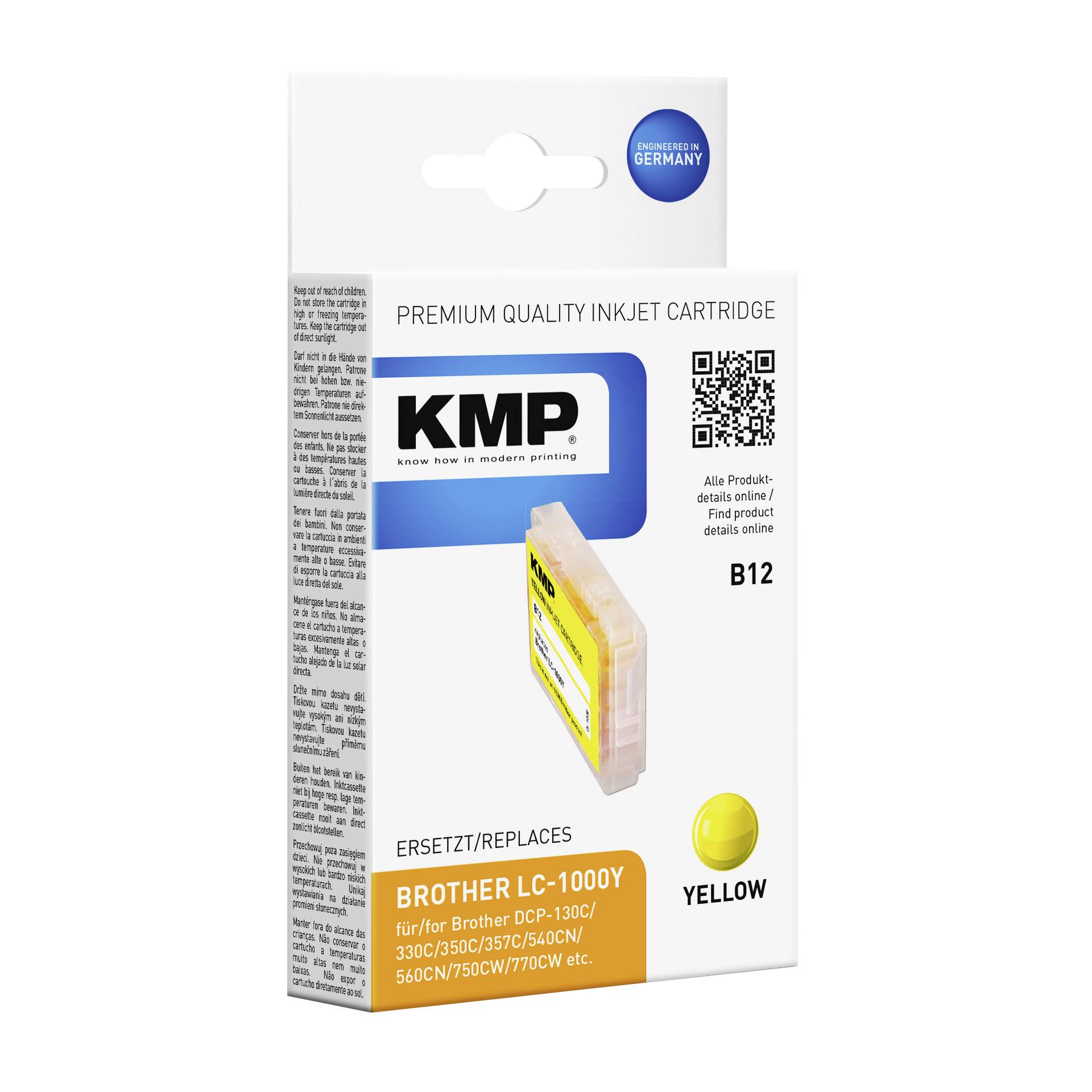 KMP B12 cartuccia     giallo compatibile con BrotherLC-1000