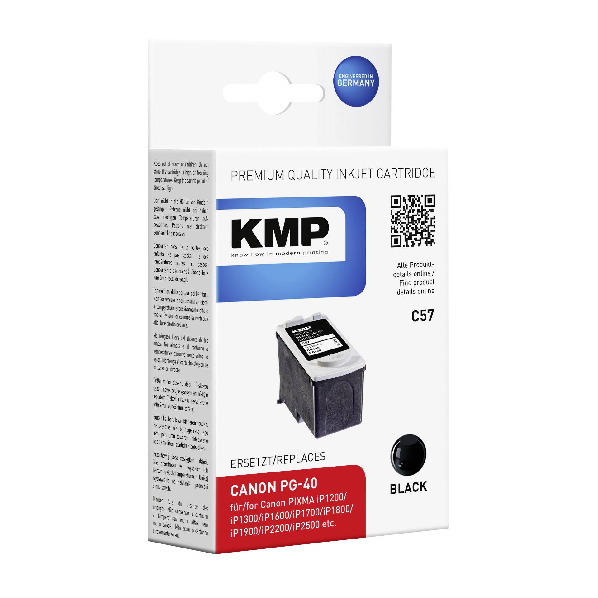 KMP C57 cartuccia     nero compatibile con PG-40