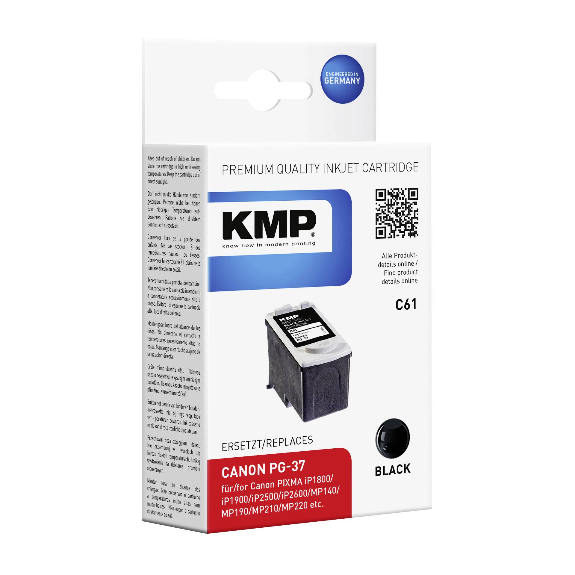 KMP C61 cartuccia     nero compatibile con Canon PG-37
