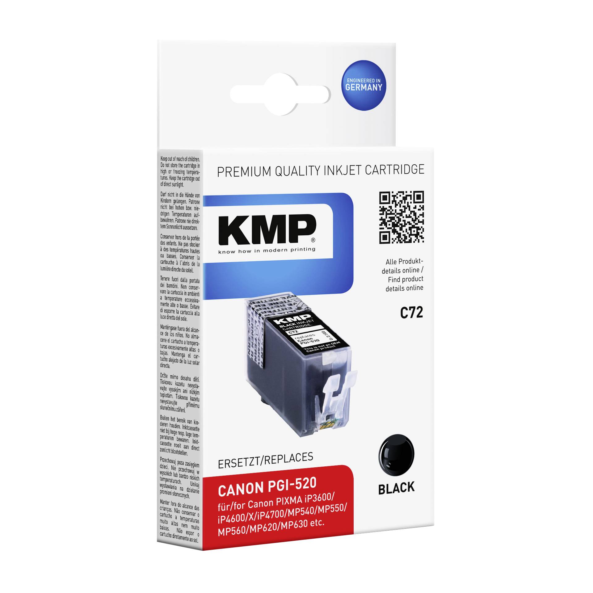 KMP C72 cartuccia     nero compatibile con Canon PGI-520 BK
