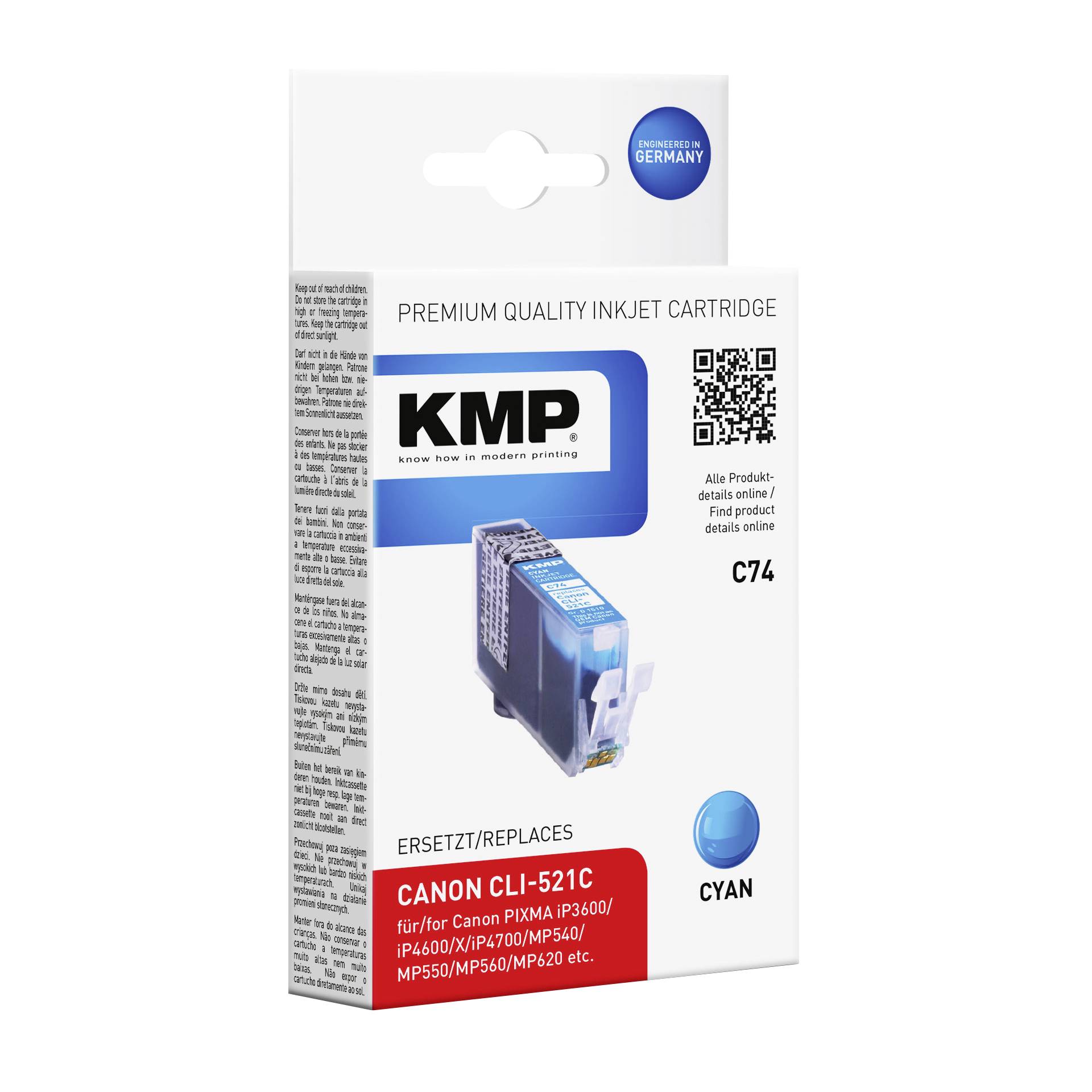 KMP C74 cartuccia     ciano compatibile con Canon CLI-521 C