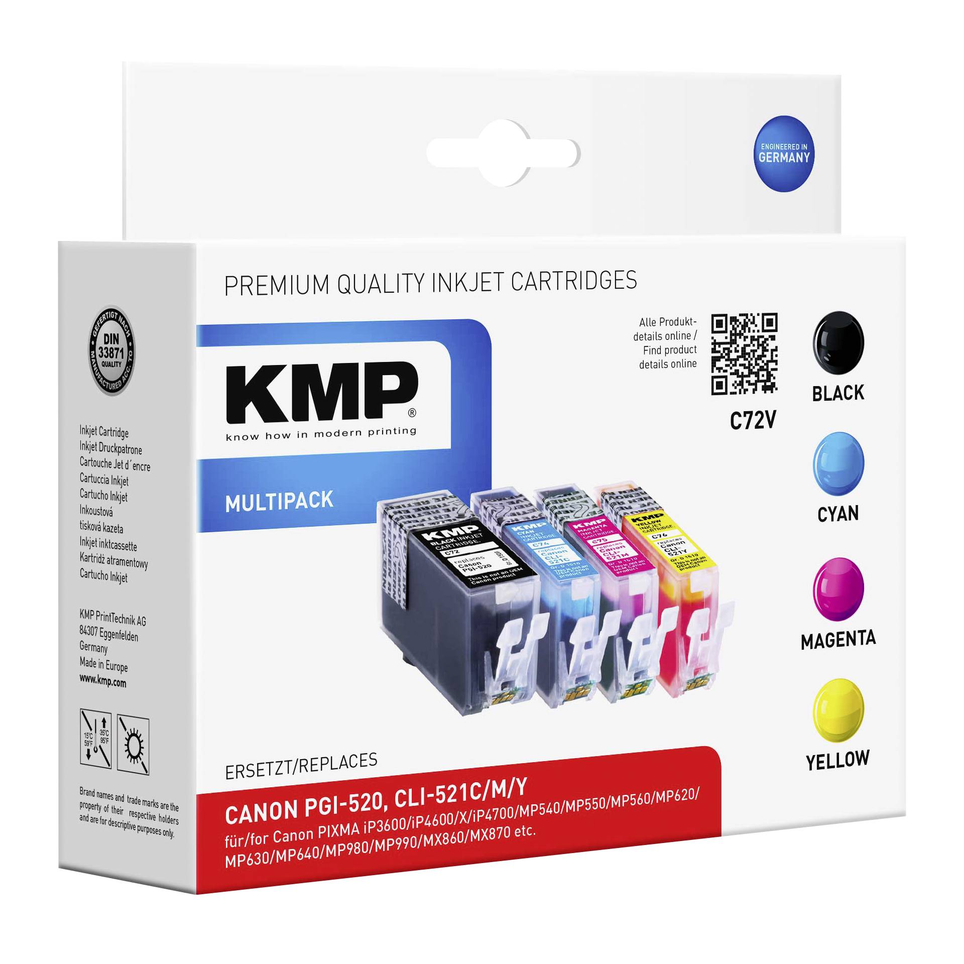 KMP C72V Promo Pack   BK/C/M/Y comp. con PGI-520 / CLI-521