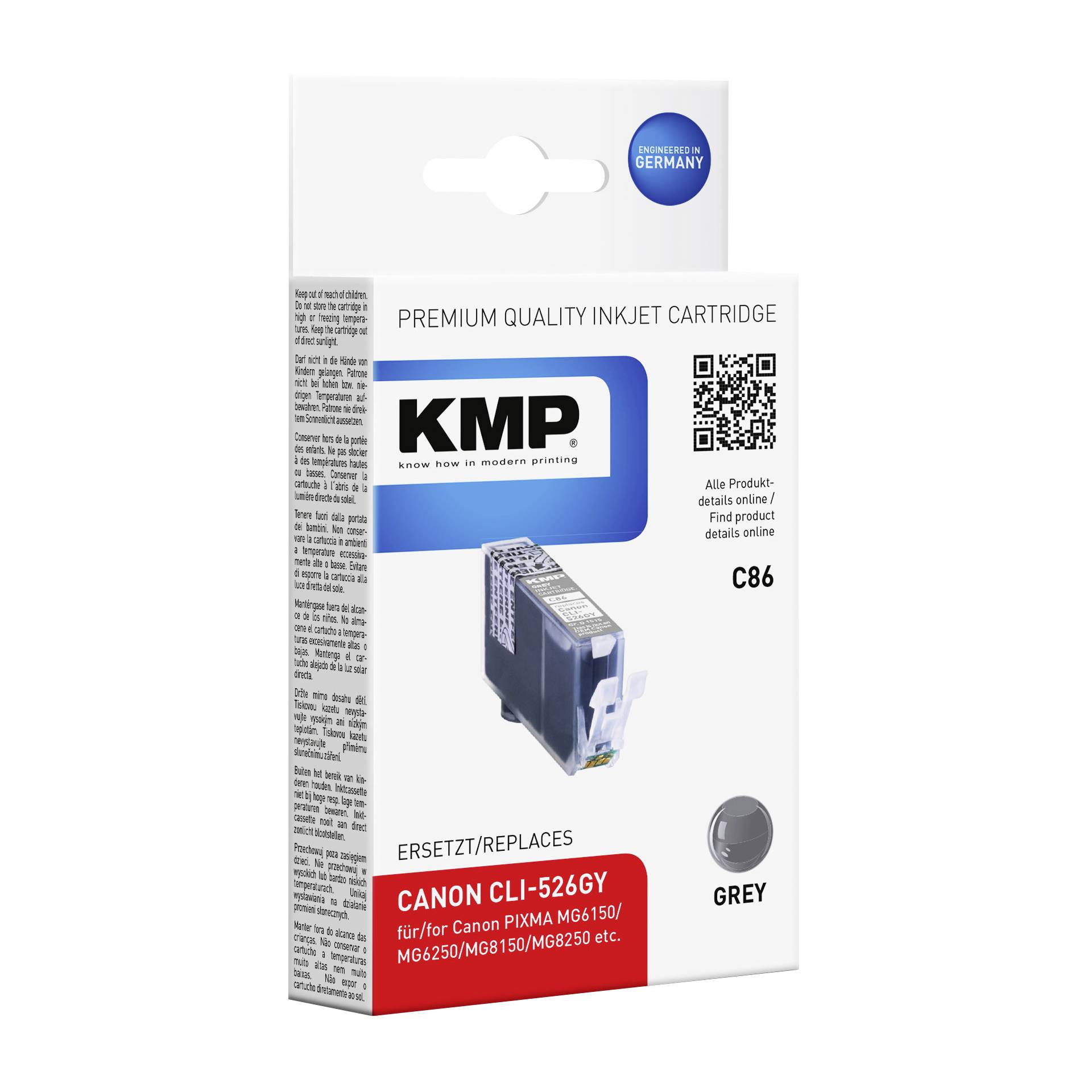 KMP C86 cartuccia     grigio compatibile con Canon CLI-526 G