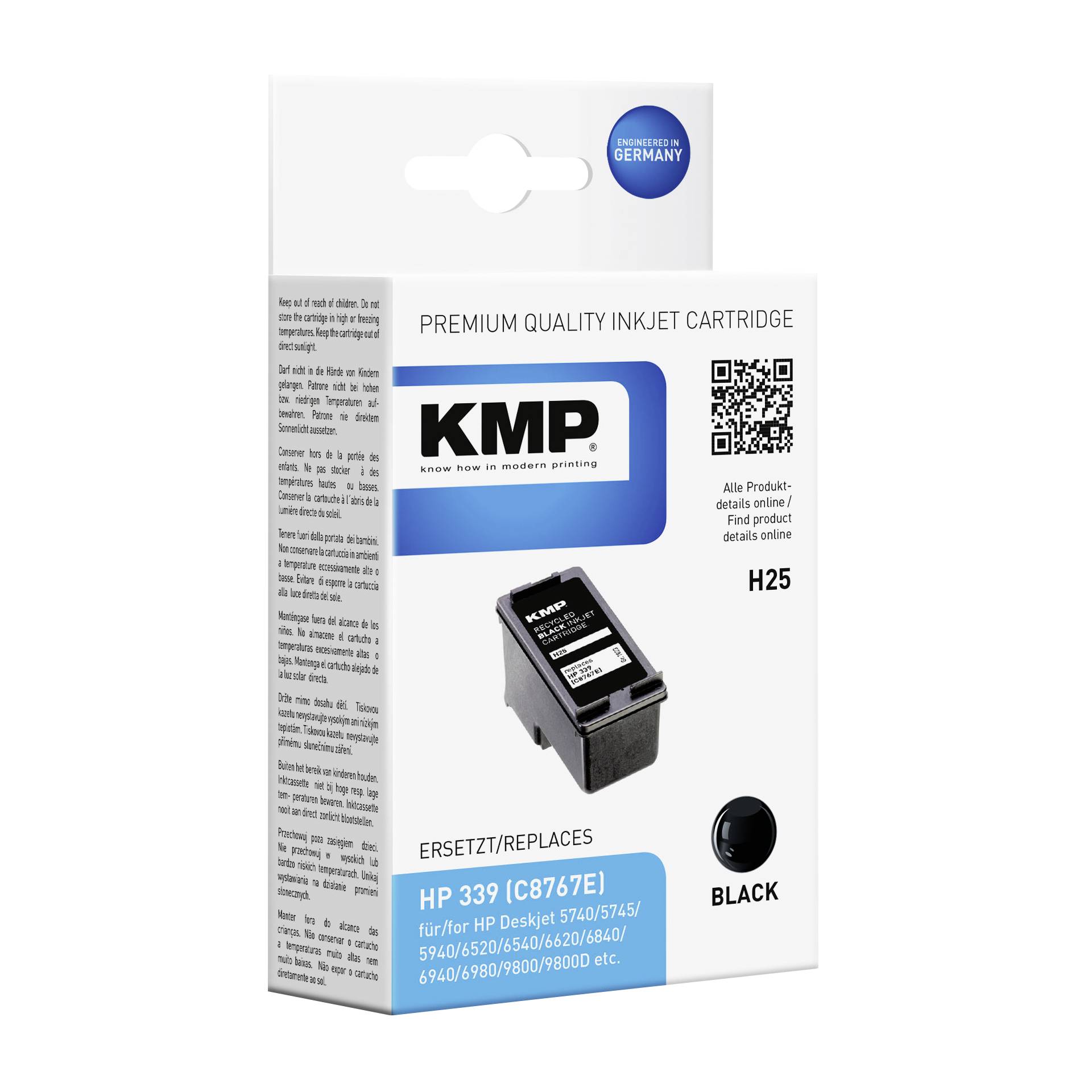 KMP H25 cartuccia     nero compatibile con HP C 8767 E
