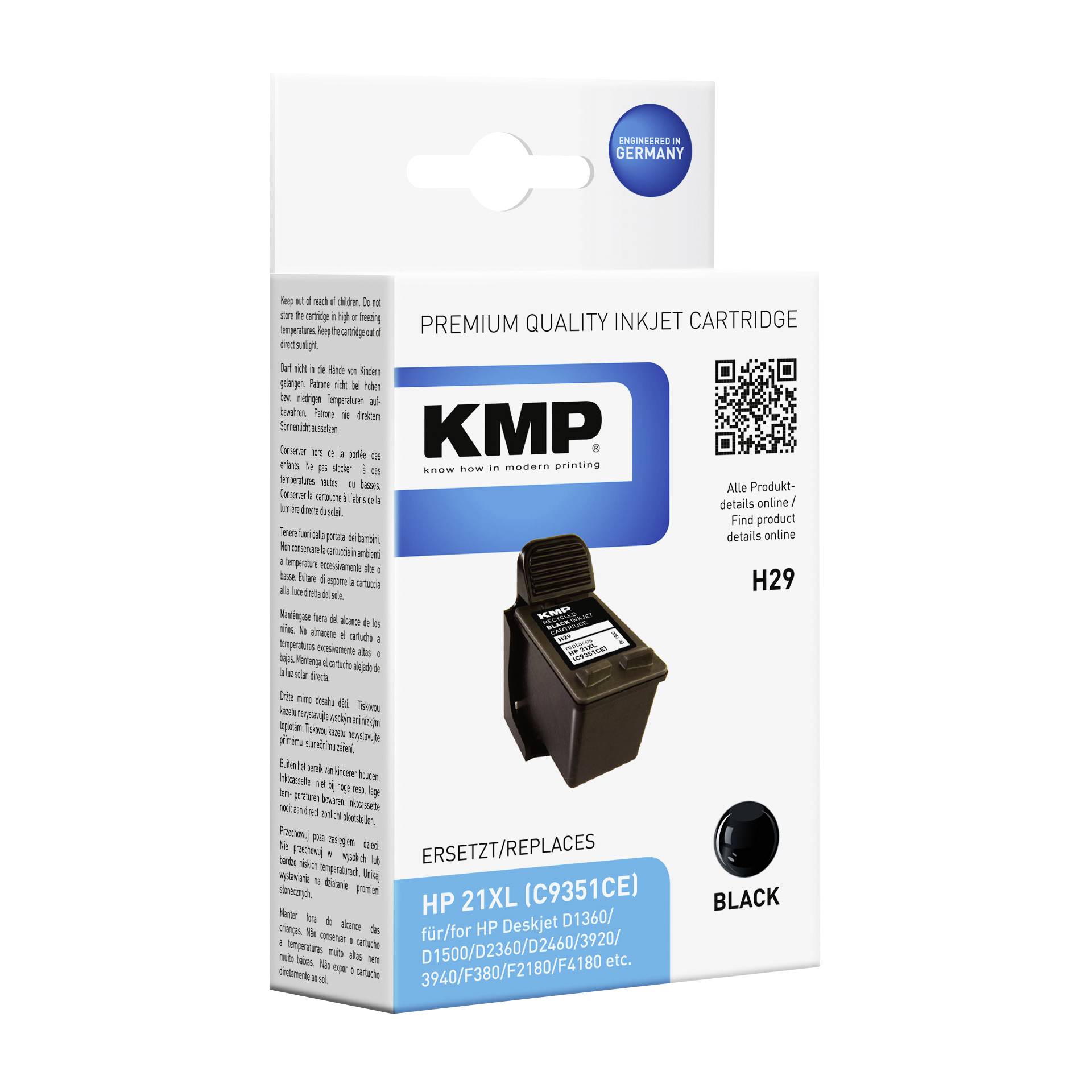 KMP H29 cartuccia     nero compatibile con HP C 9351 AE