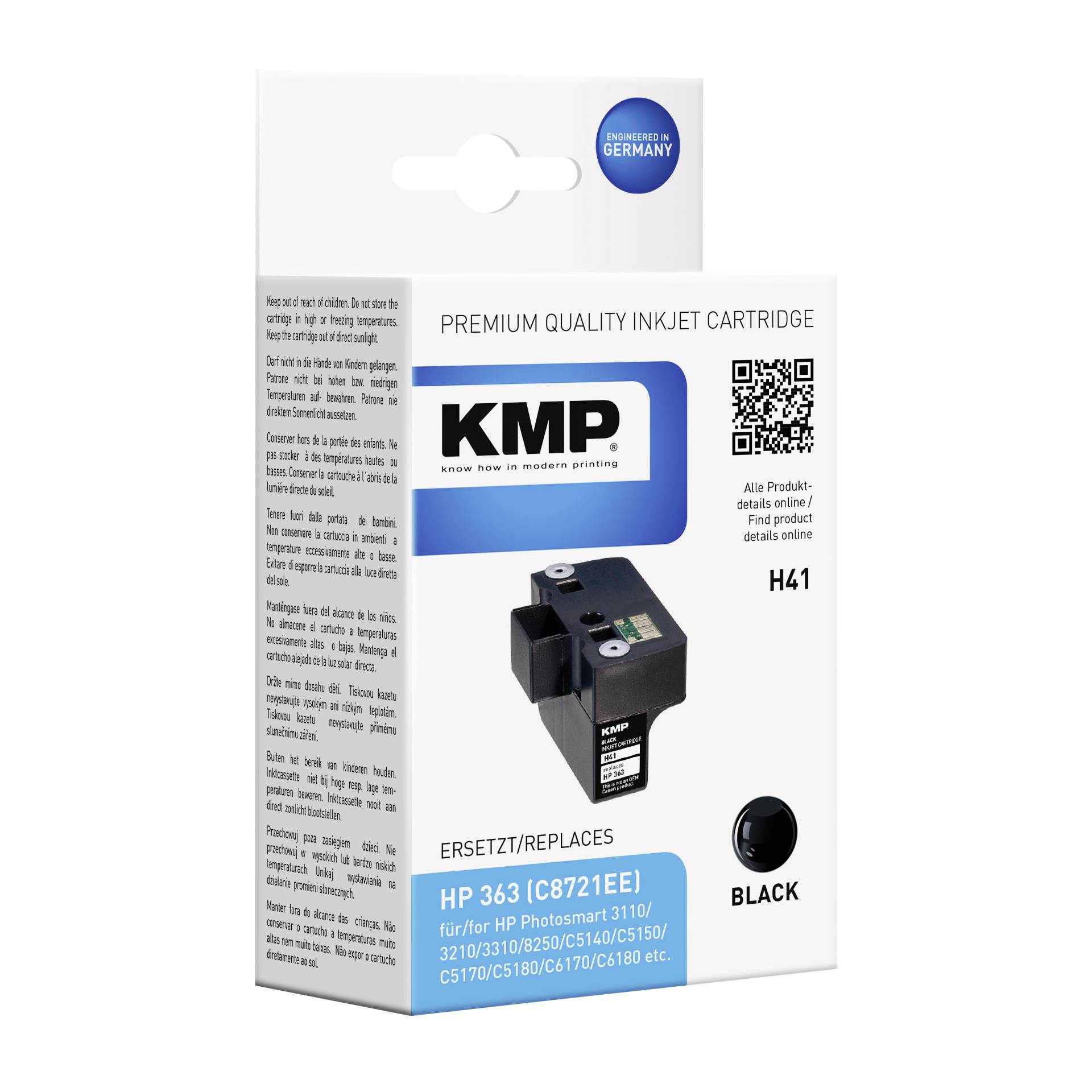KMP H41 cartuccia     nero comp. con HP C 8721 EE No. 363
