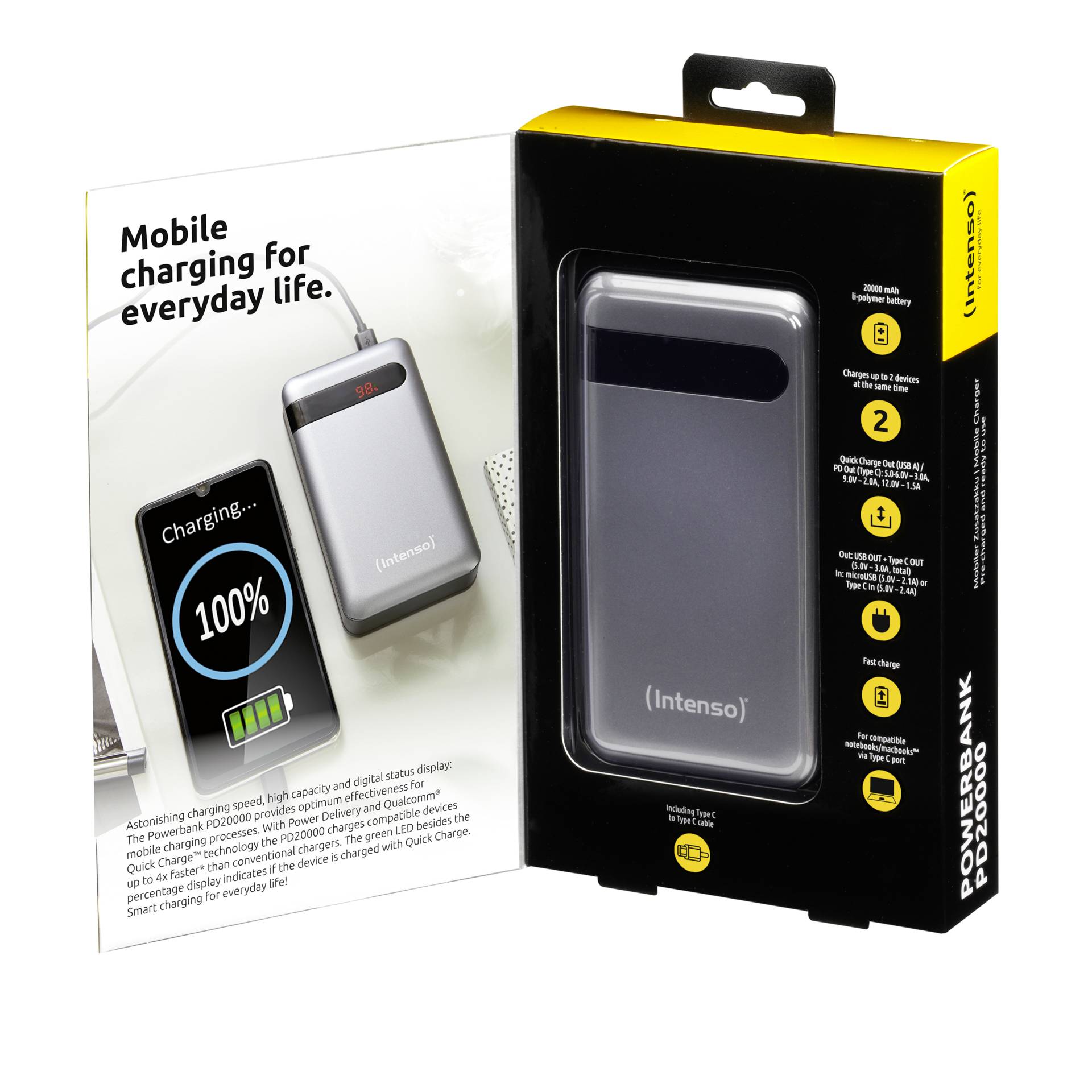 Intenso Powerbank PD20000 Power Delivery 20000 mAh anthracit