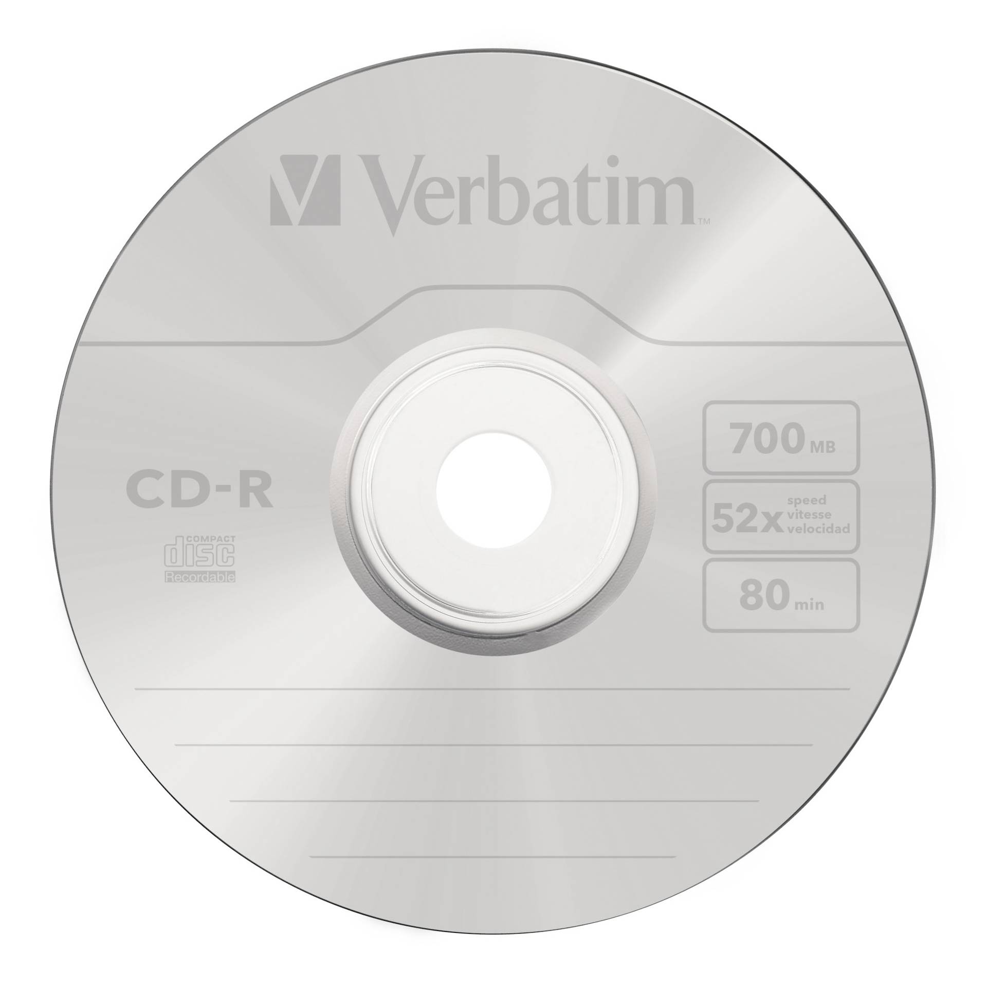 1x50 Verbatim Data Life Plus CD-R 80, 52x Speed, Spindel