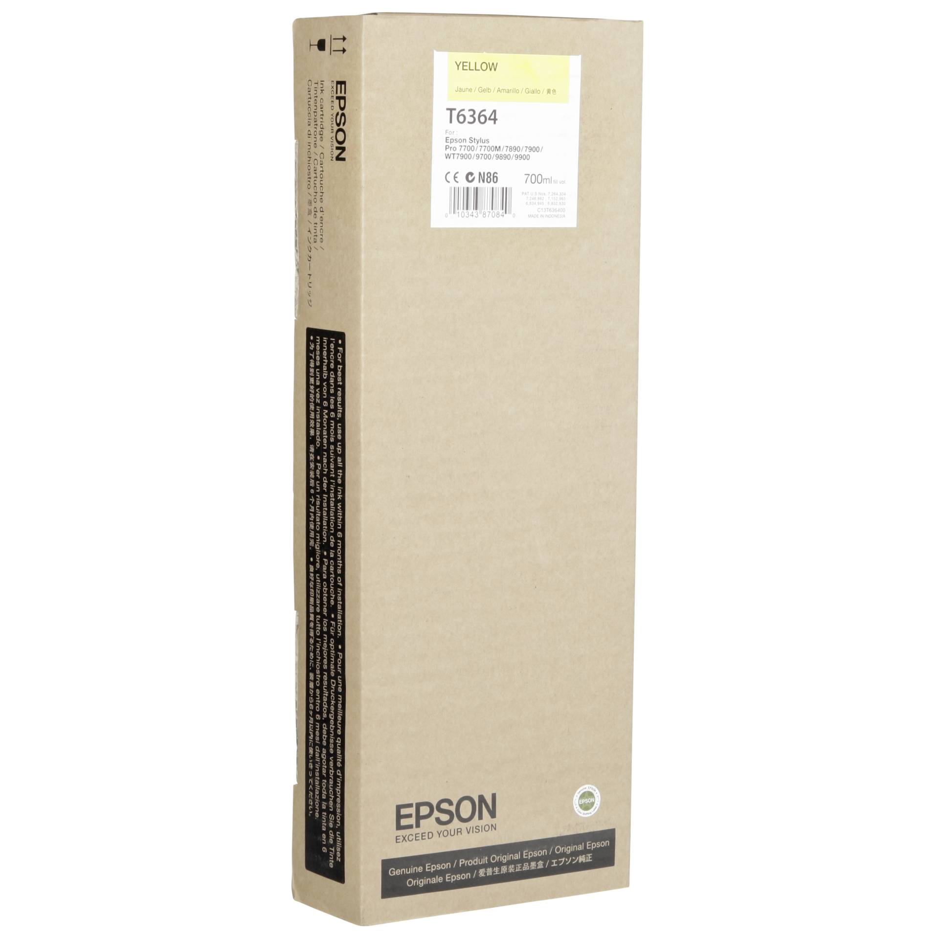 Epson cartuccia     giallo T 636 700 ml              T 6364