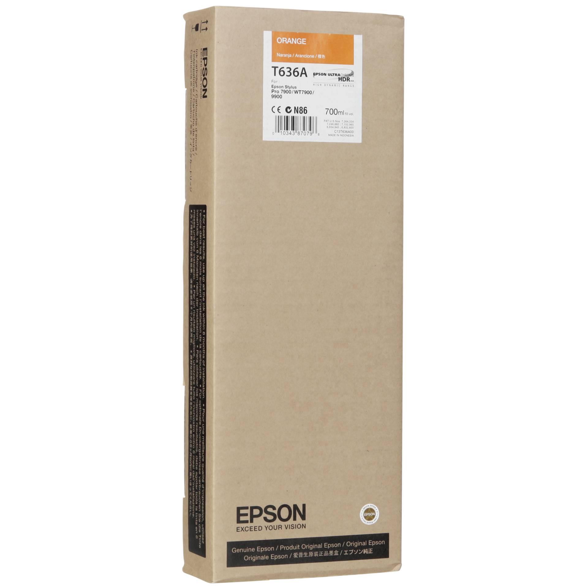 Epson cartuccia     arancio T 636 700 ml              T 636A