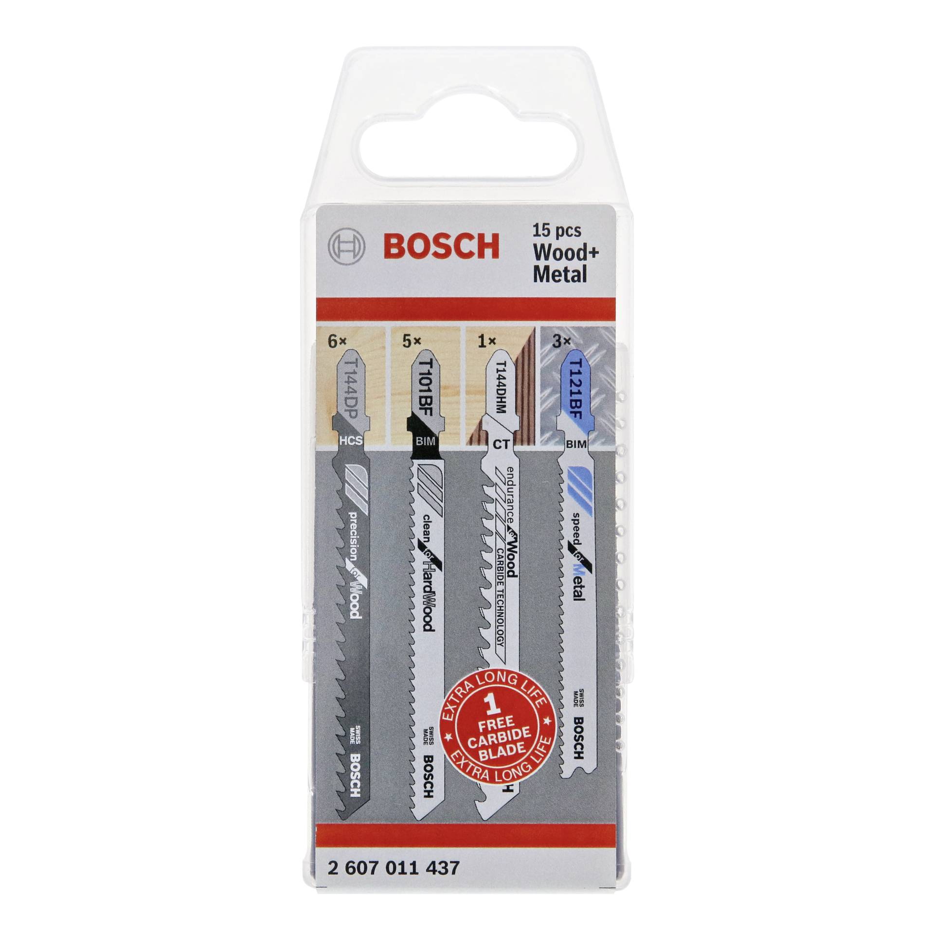 Bosch Jigsaw blade kit 15 pcs Wood and Metal