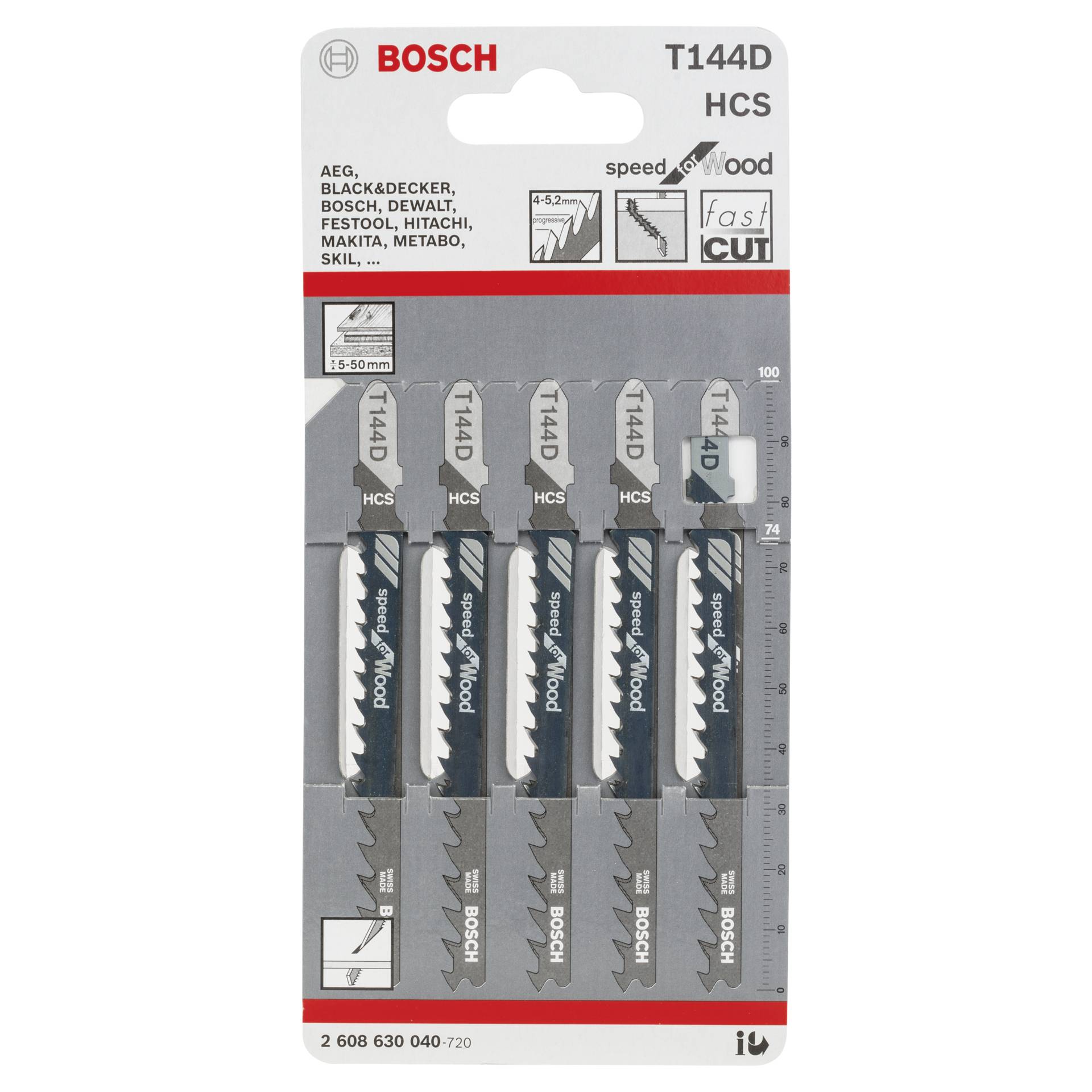Bosch 5 lame per seghetto alternativo T 144 D