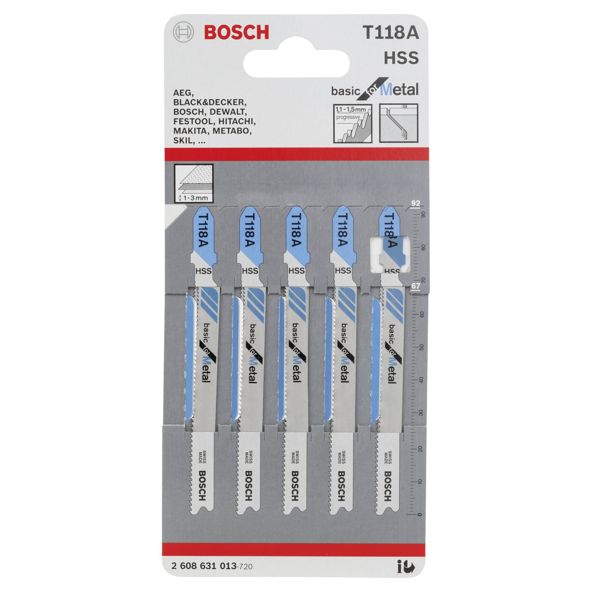Bosch 5 lame per seghetto alternativo T 118 A
