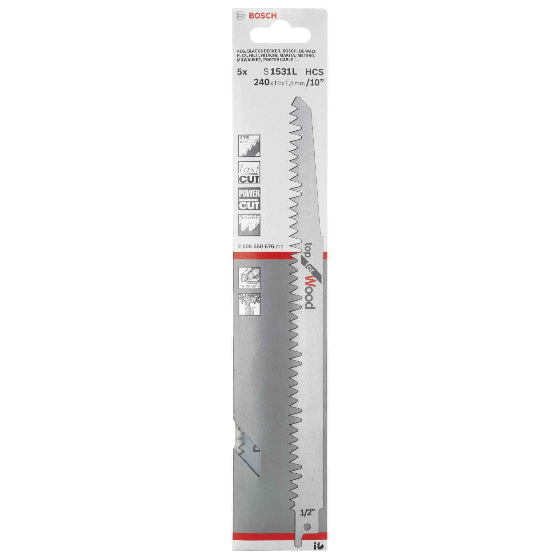 Bosch 5 saber saw blade 1531 L