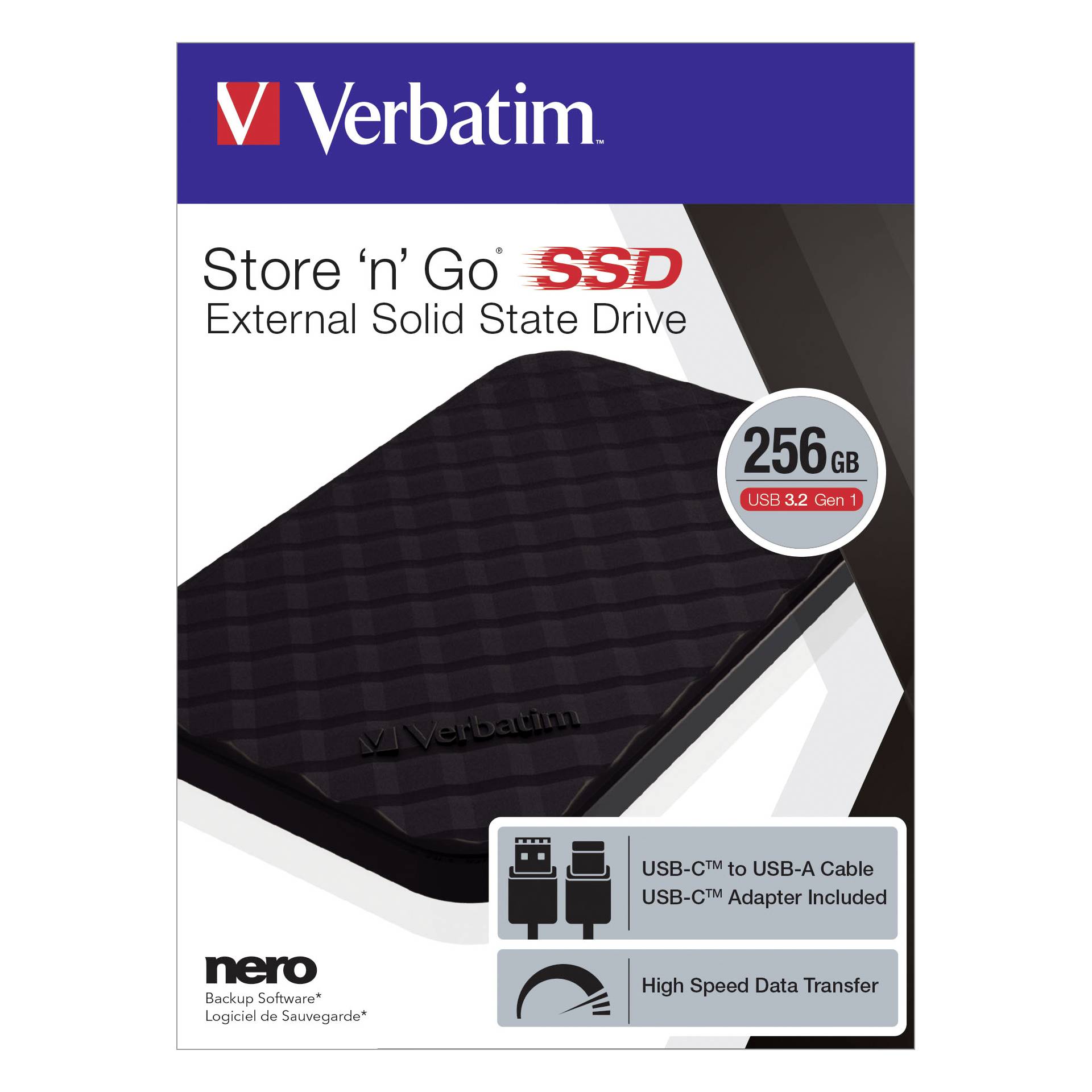 Verbatim Store n Go        256GB Portable SSD USB 3.2