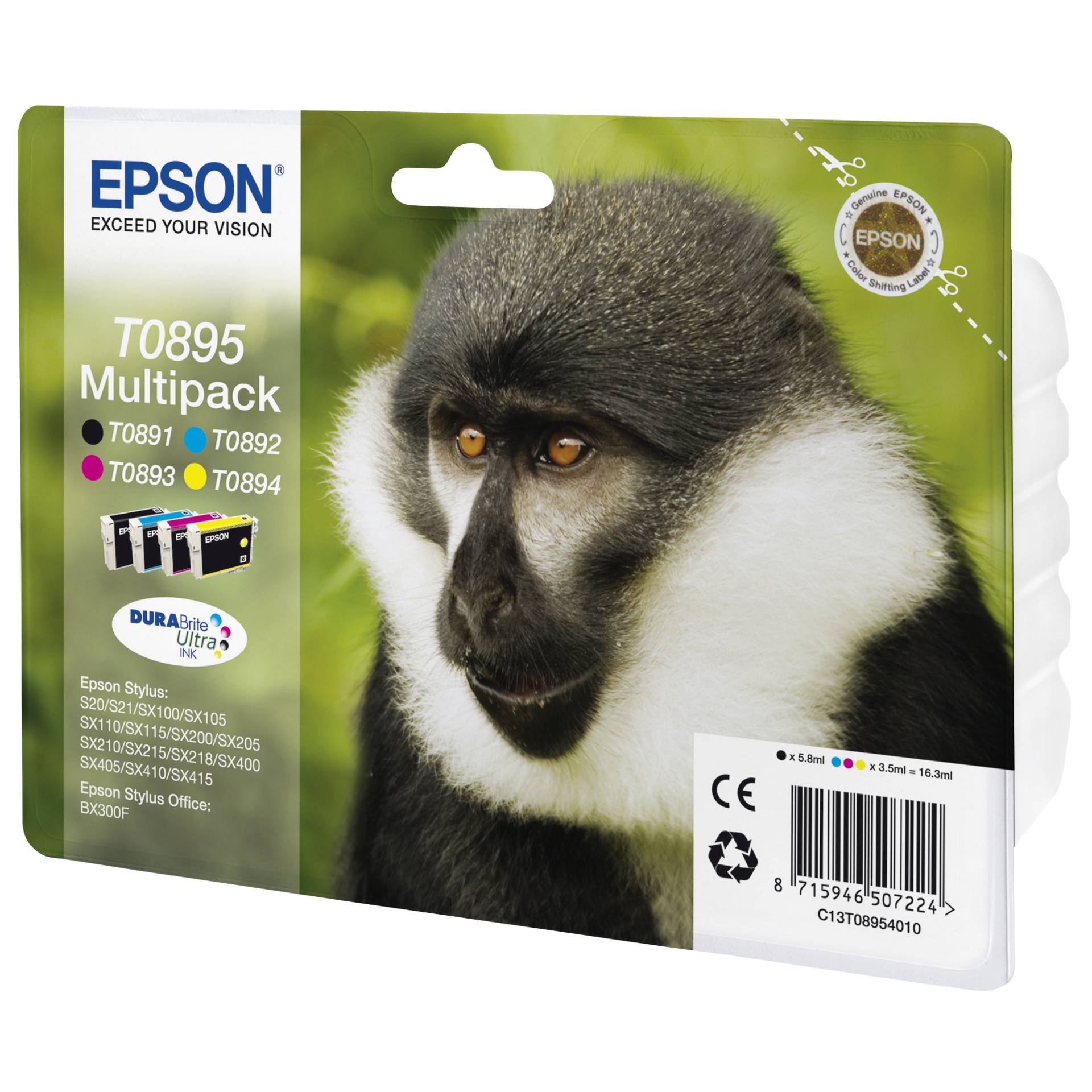 Epson DURABrite Ultra Ink T 089 Multipack BCMY            T