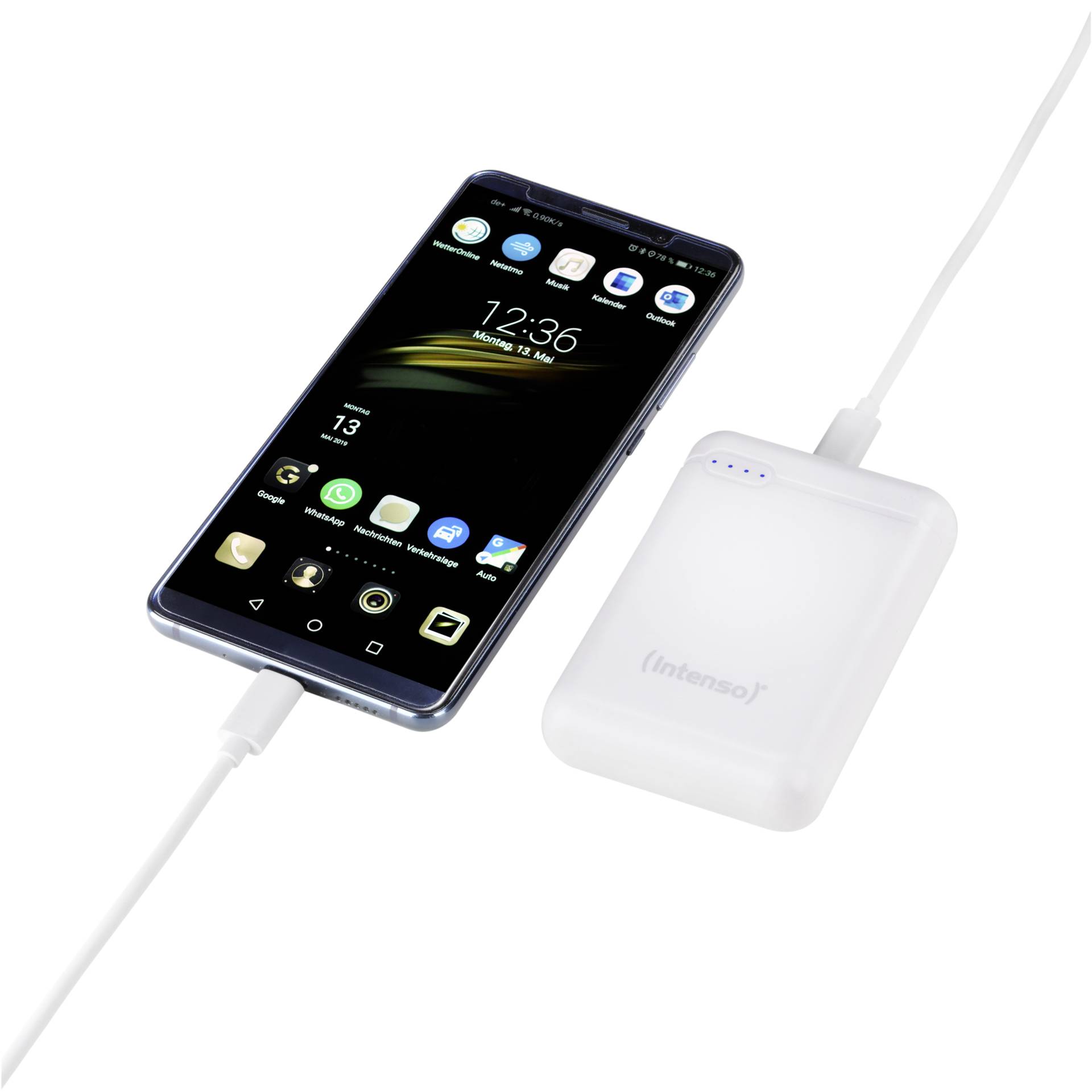 Intenso Powerbank XS10000 bian. 10000 mAh incl. USB-A to tip