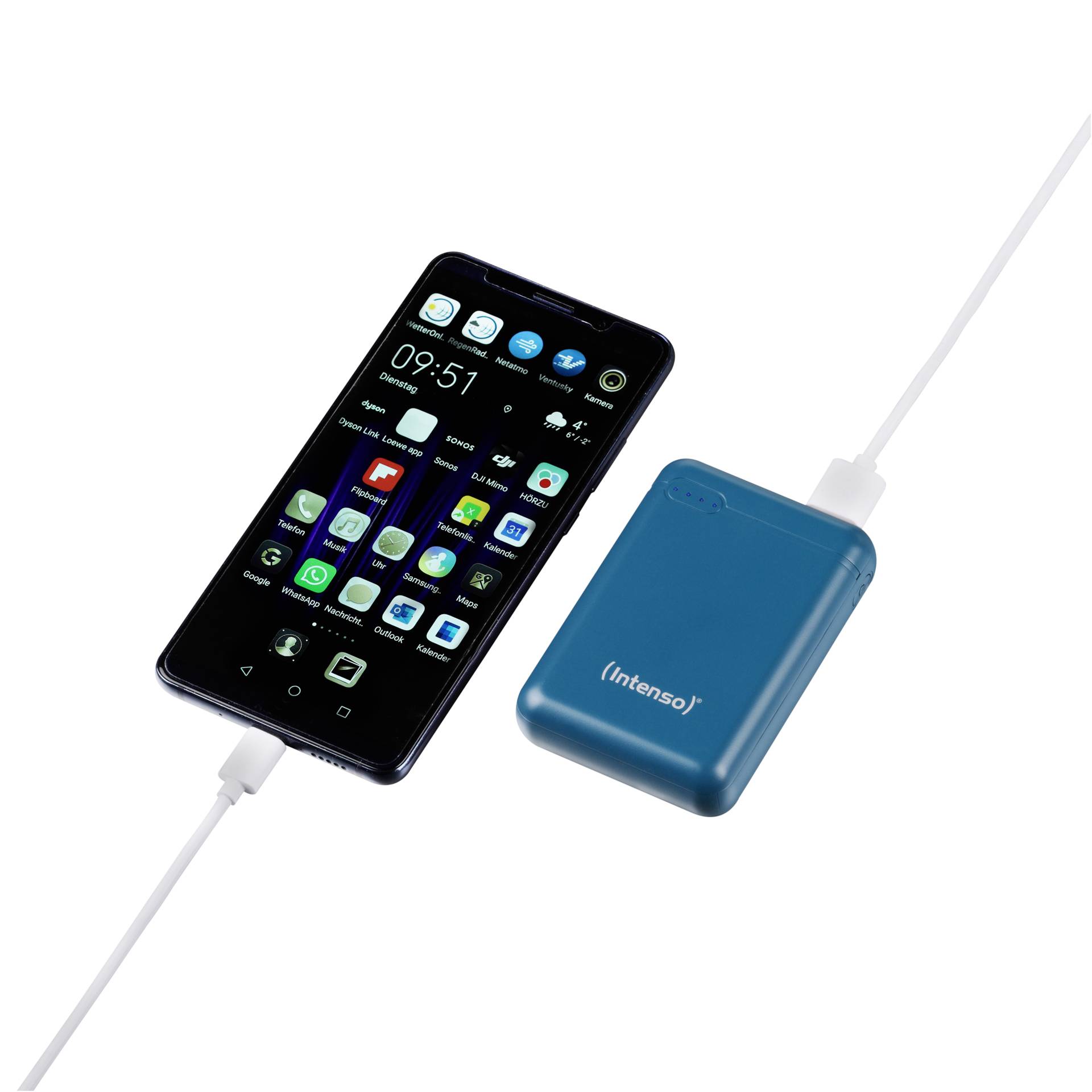 Intenso Powerbank XS10000 petrol 10000 mAh incl. USB-A to ti