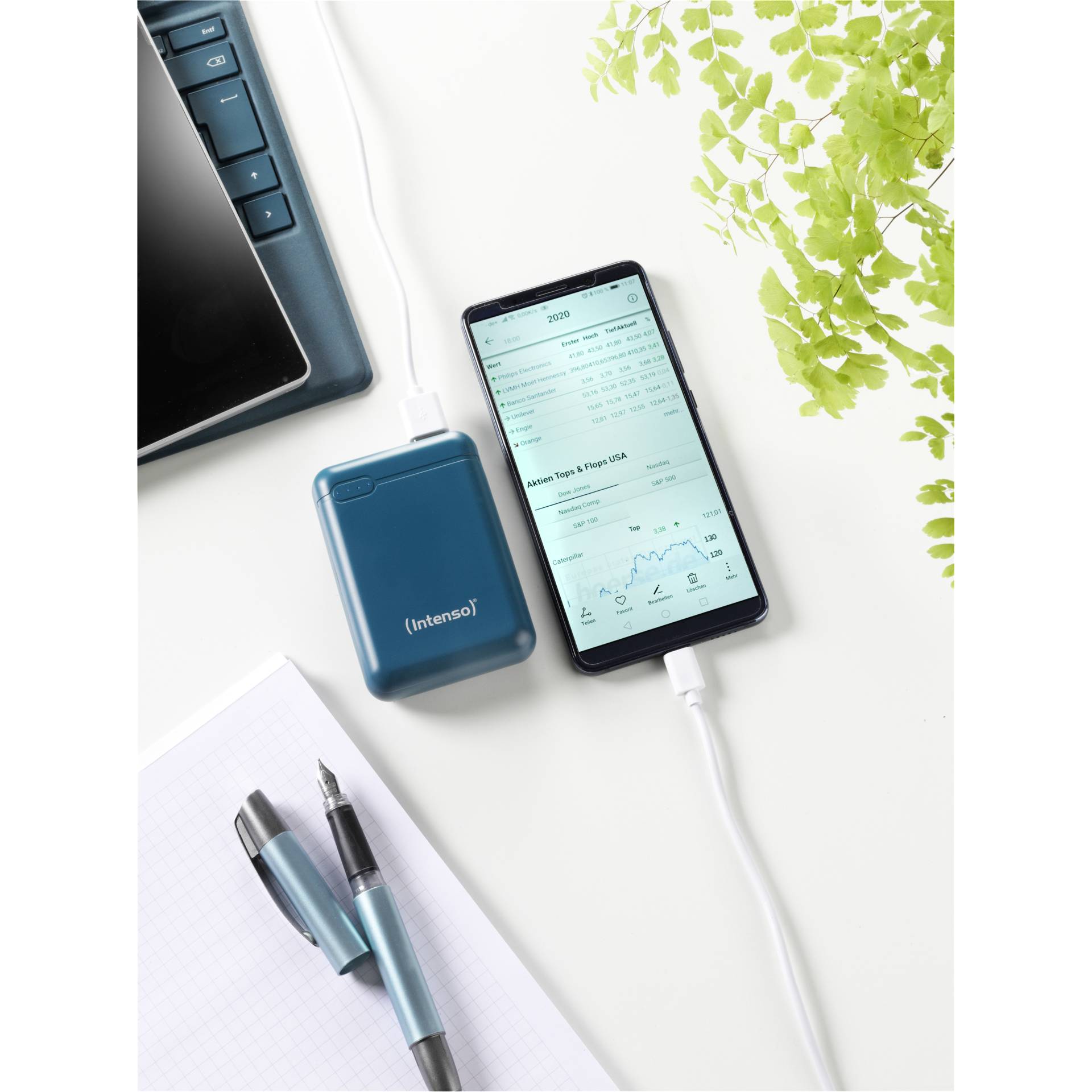 Intenso Powerbank XS10000 petrol 10000 mAh incl. USB-A to ti