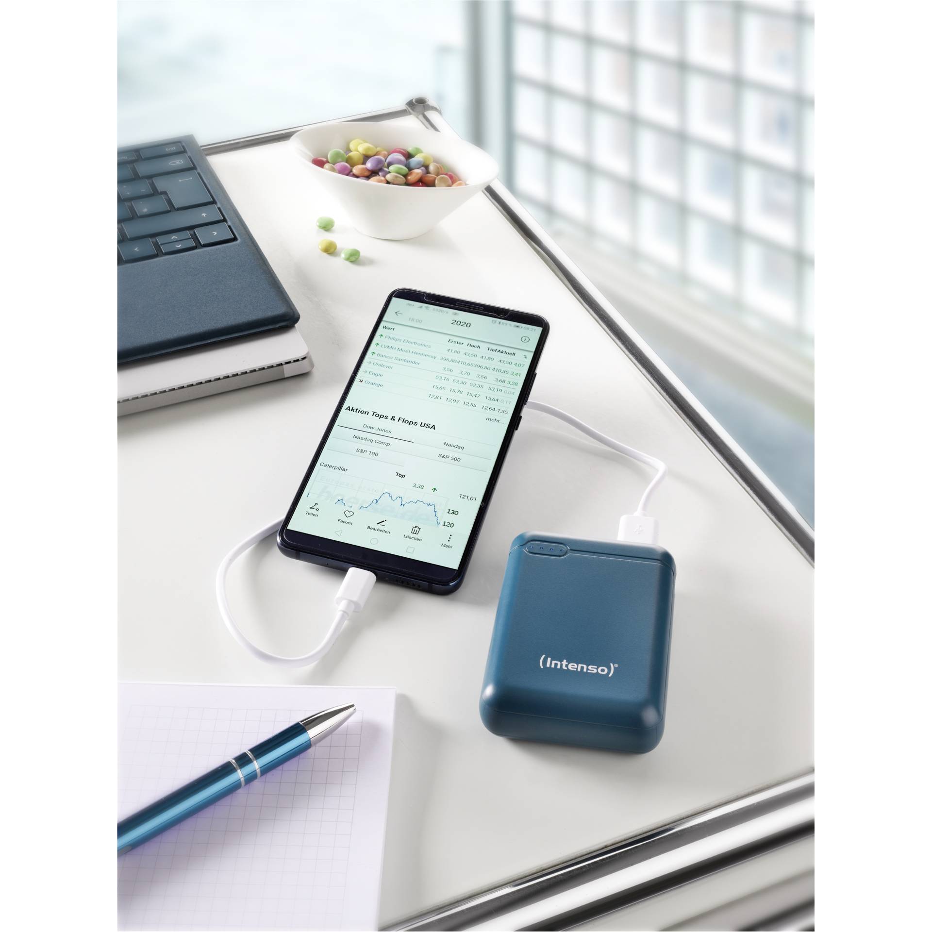 Intenso Powerbank XS10000 petrol 10000 mAh incl. USB-A to ti