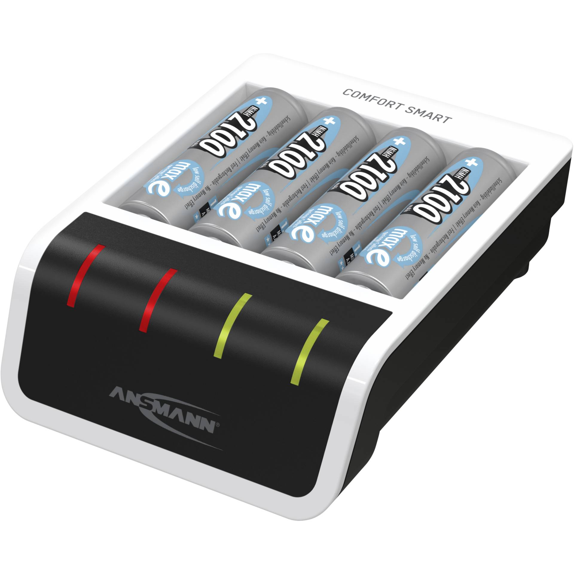 Ansmann Comfort Smart Ladegerät inkl. 4 AA Mignon Akkus 2100
