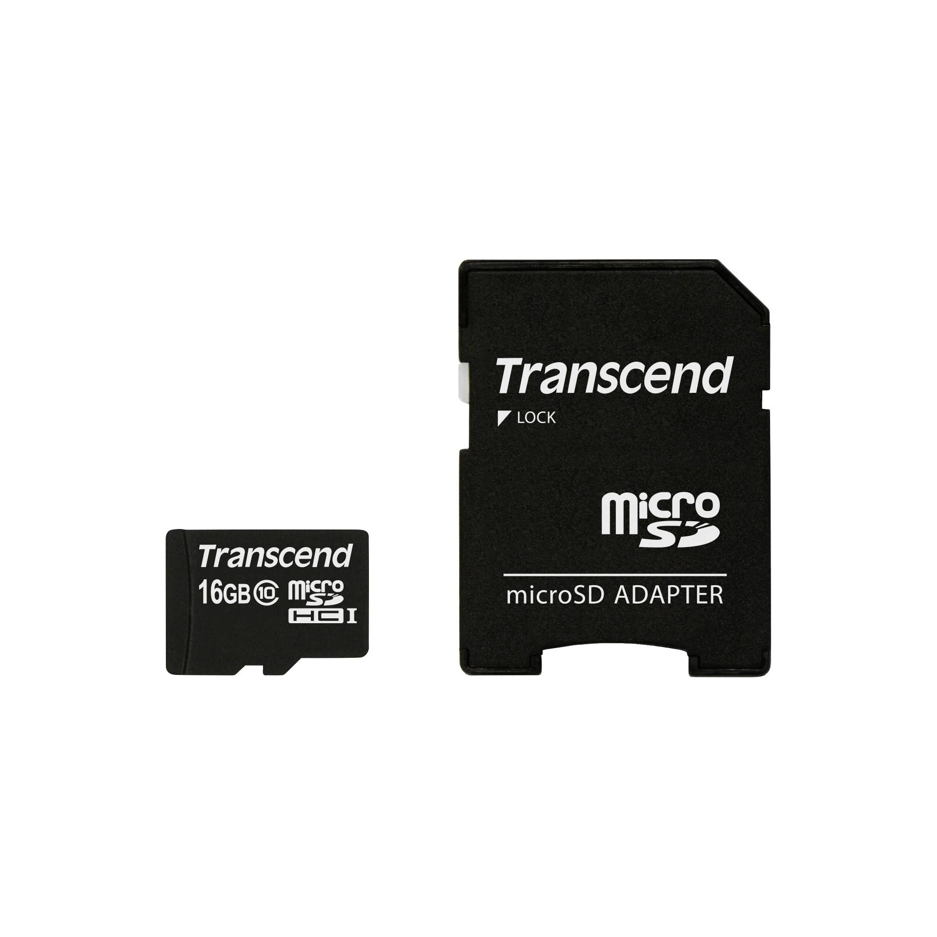 Transcend microSDHC 32GB Class 10 + Adattatore SD