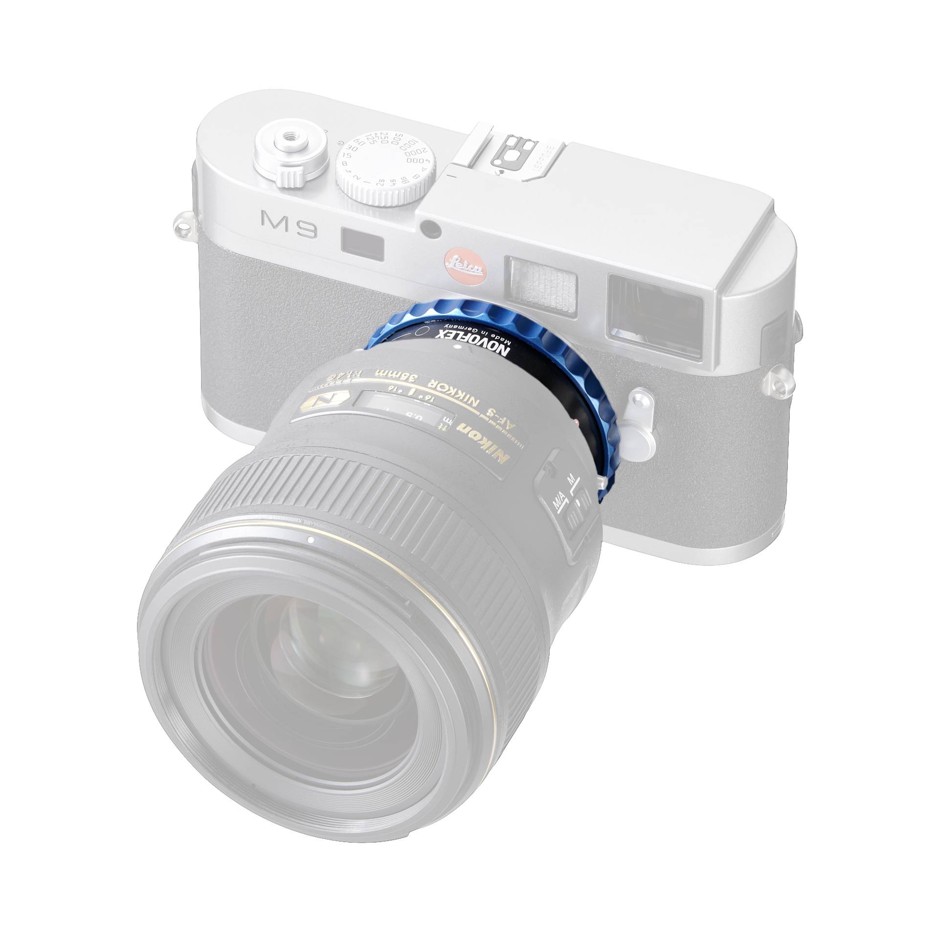 Novoflex adatt. Nikon FD obiettivo a Leica M camera