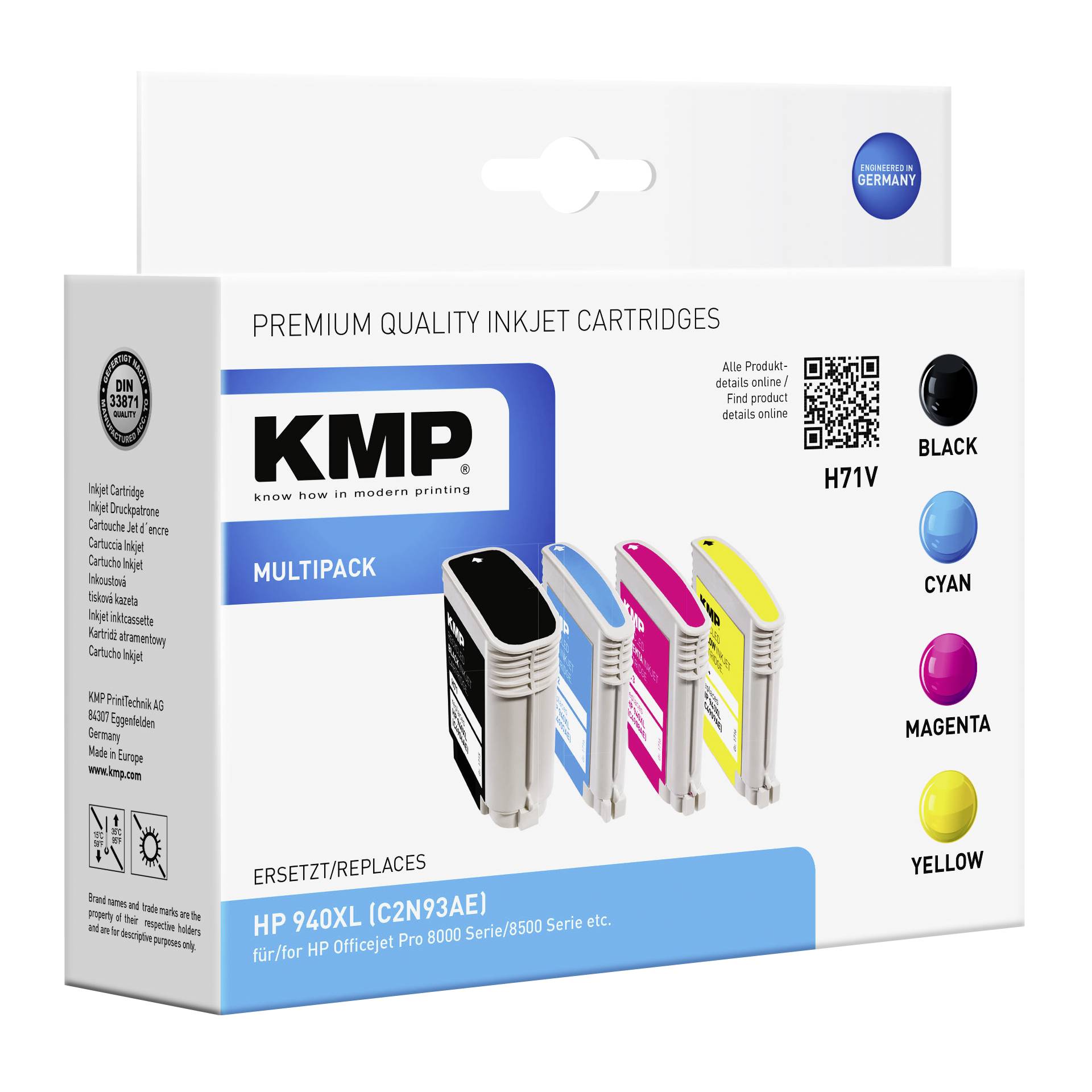 KMP H71V Promo Pack   BK/C/M/Y compt.c. HP No. 940 XL