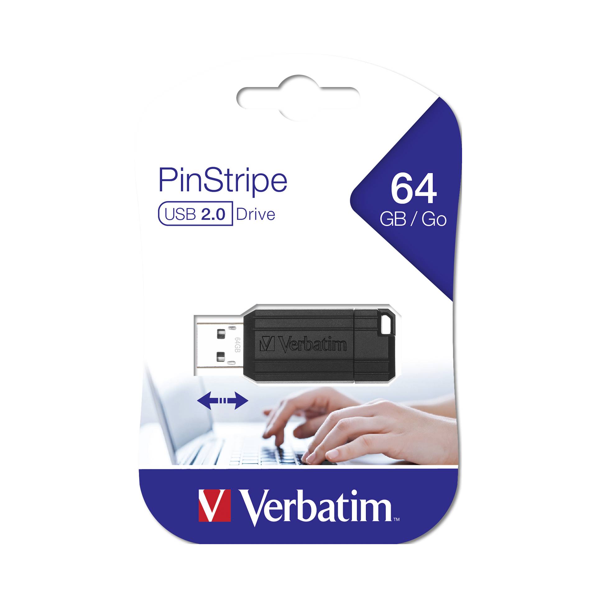 Verbatim Store n Go         64GB Pinstripe USB 2.0 nero