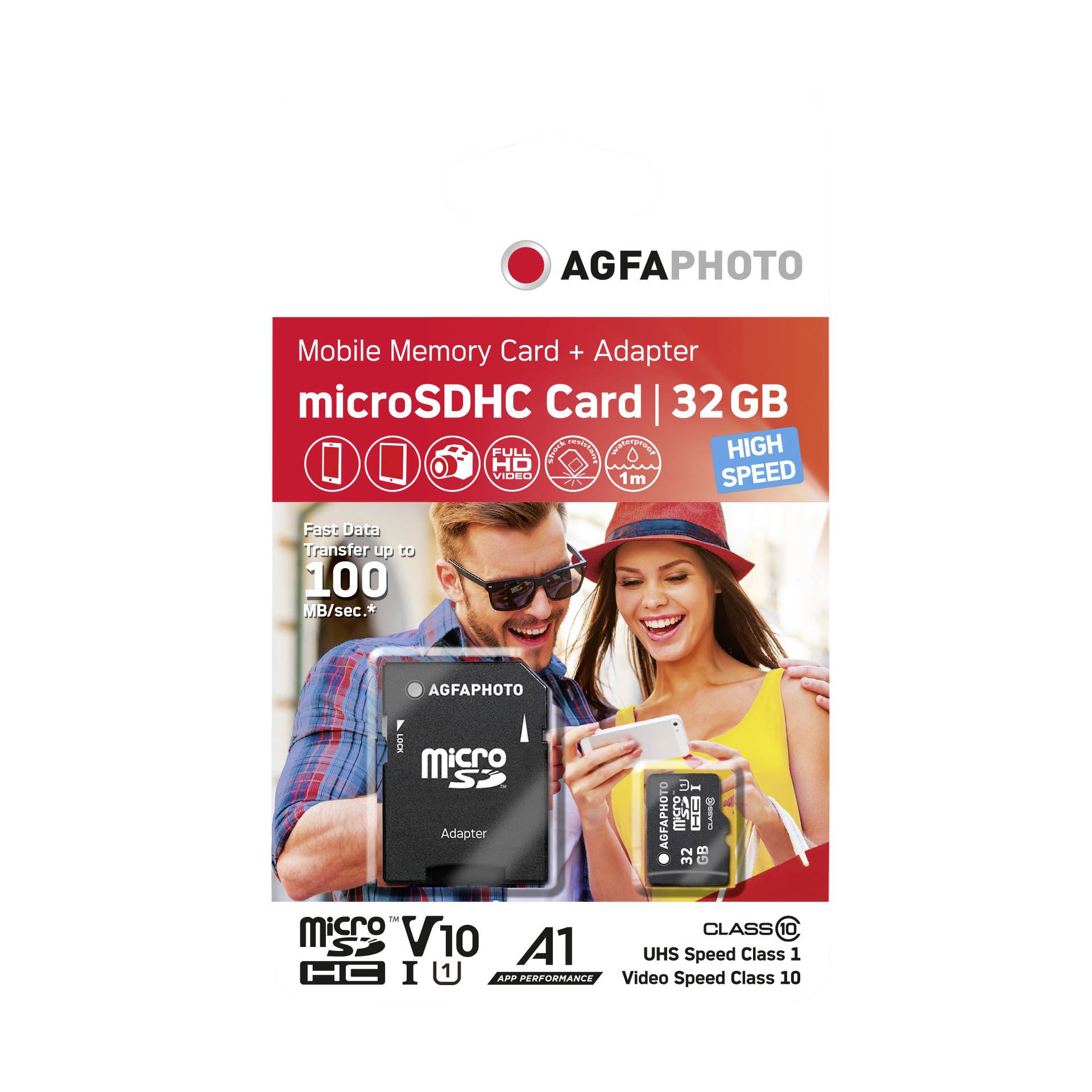 AgfaPhoto MicroSDHC UHS-I   32GB High Speed Class 10 U1 + ad